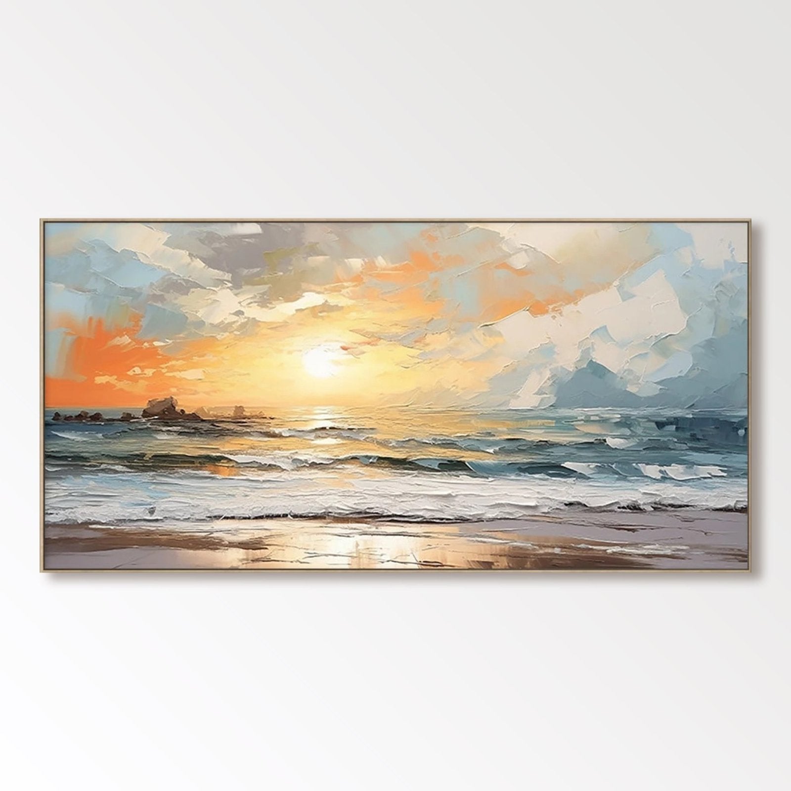 Abstract Painting "Éveil Marin"