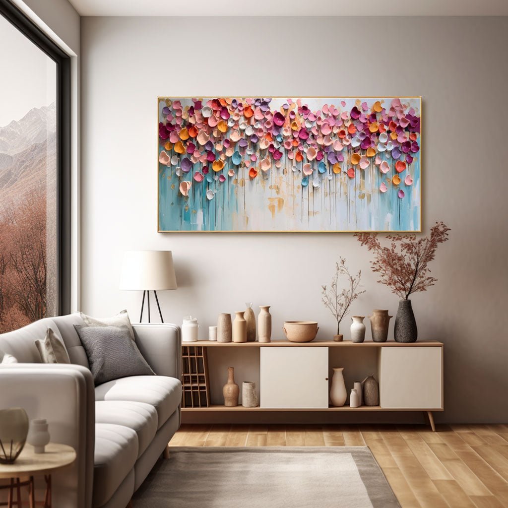 Abstract Painting "Pluie Florale"