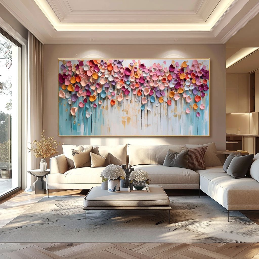 Abstract Painting "Pluie Florale"