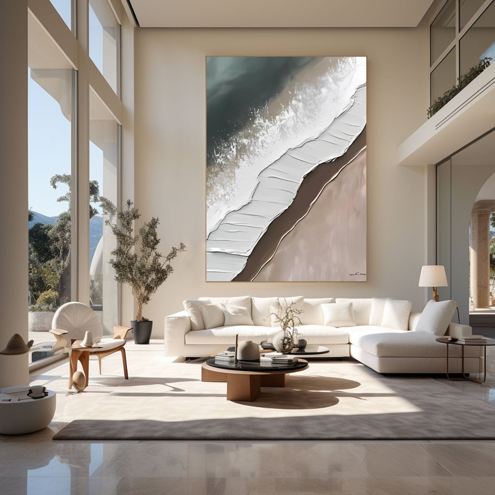 Abstract Painting "Strand und Welle”