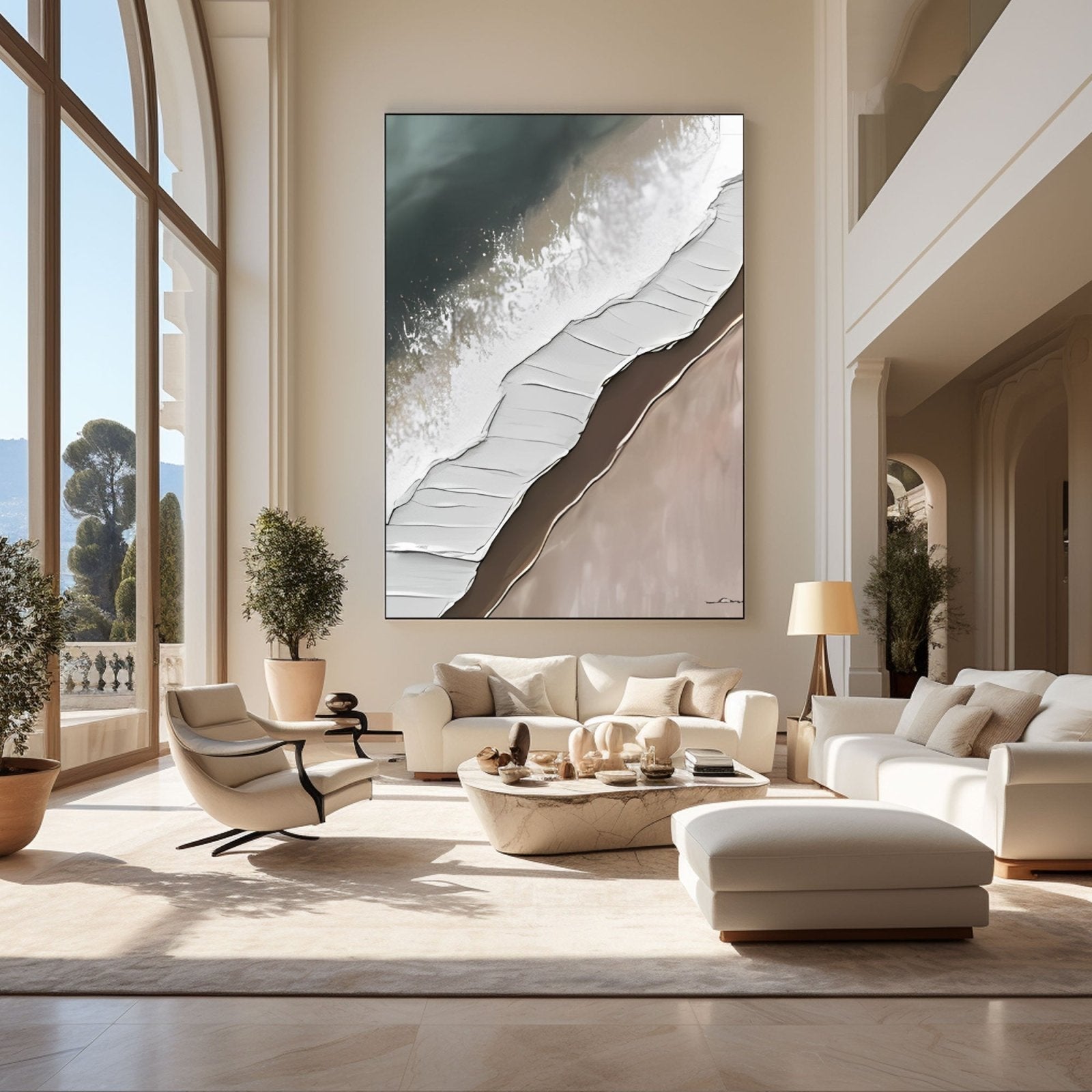 Abstract Painting "Strand und Welle”