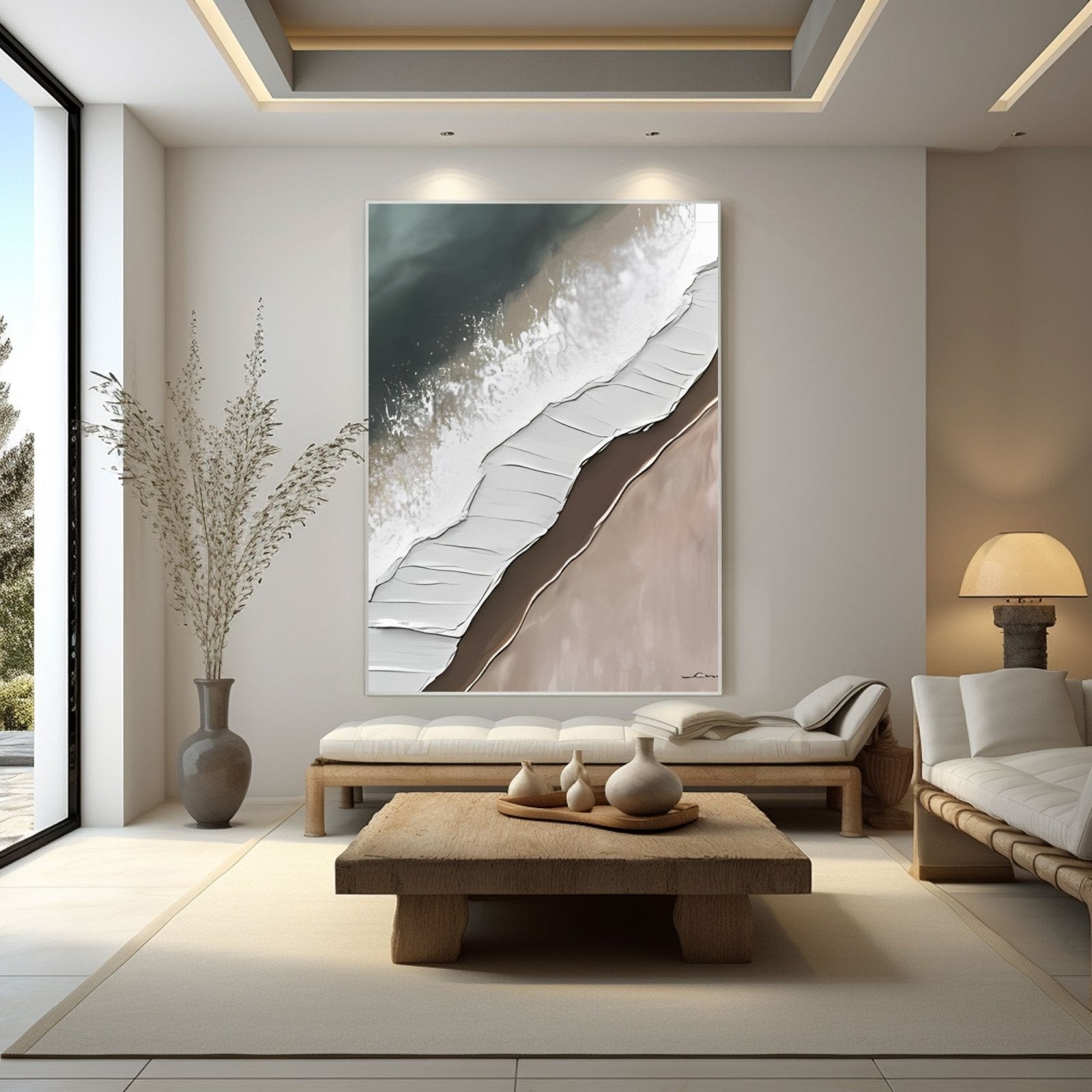Abstract Painting "Strand und Welle”