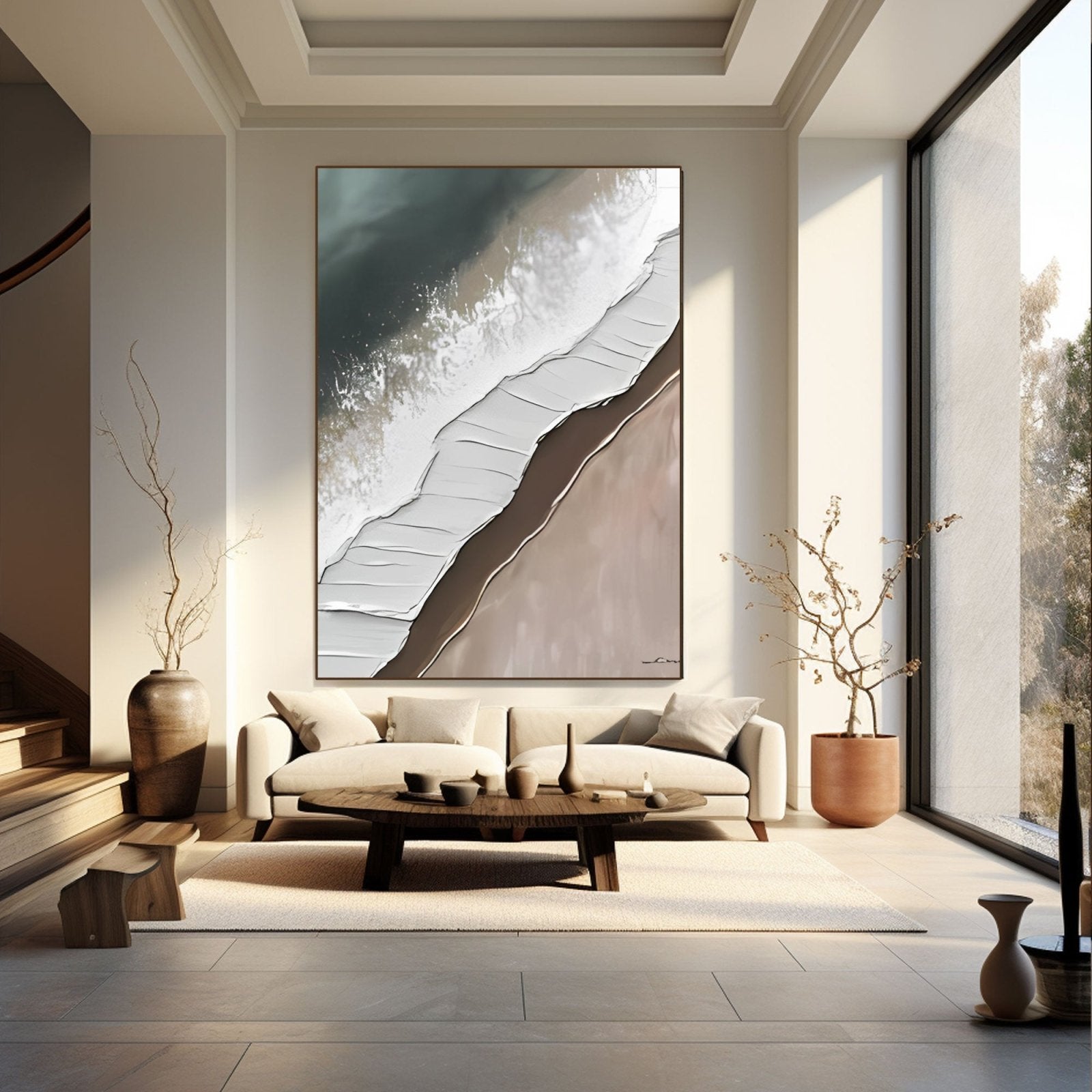 Abstract Painting "Strand und Welle”