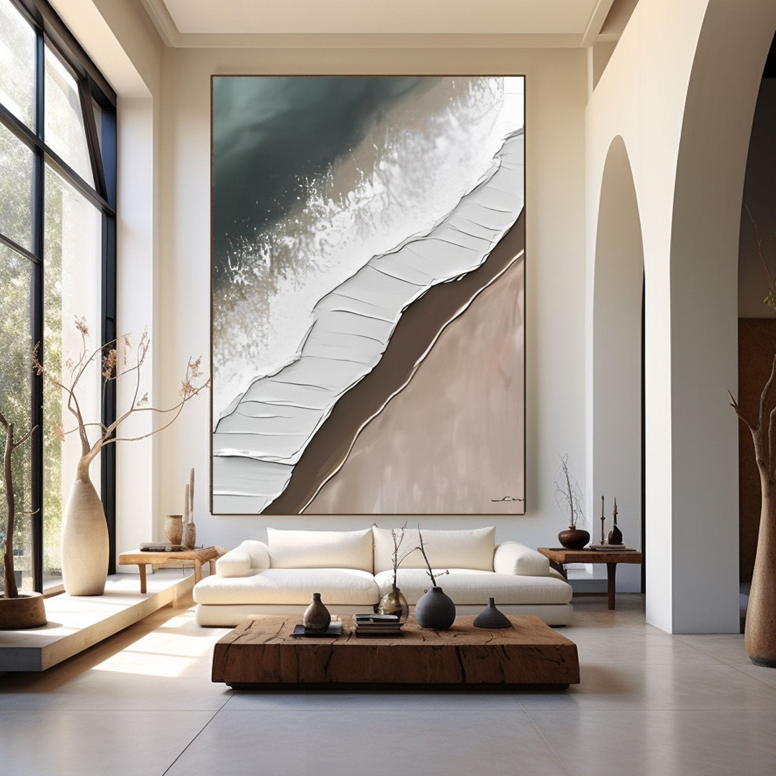 Abstract Painting "Strand und Welle”