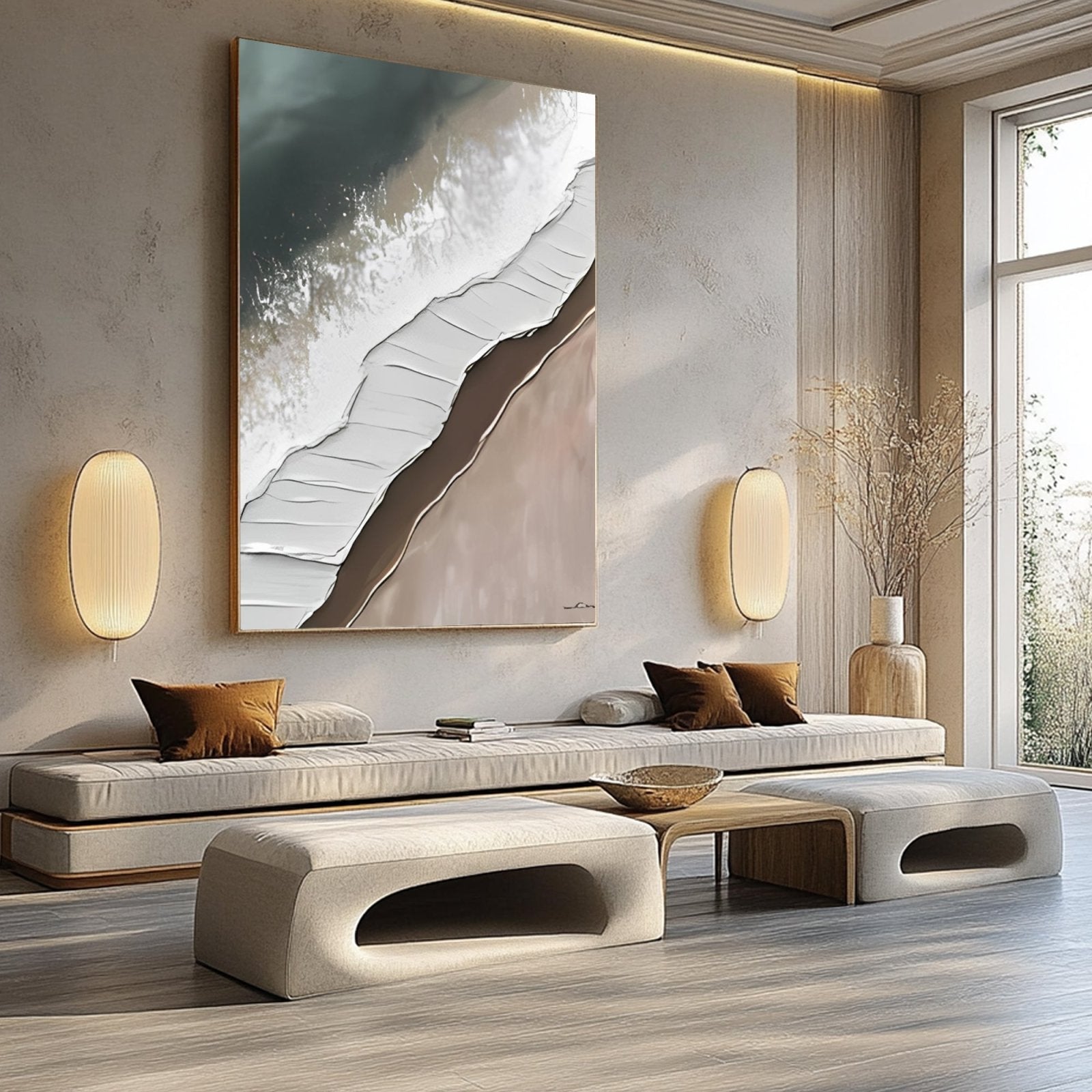 Abstract Painting "Strand und Welle”