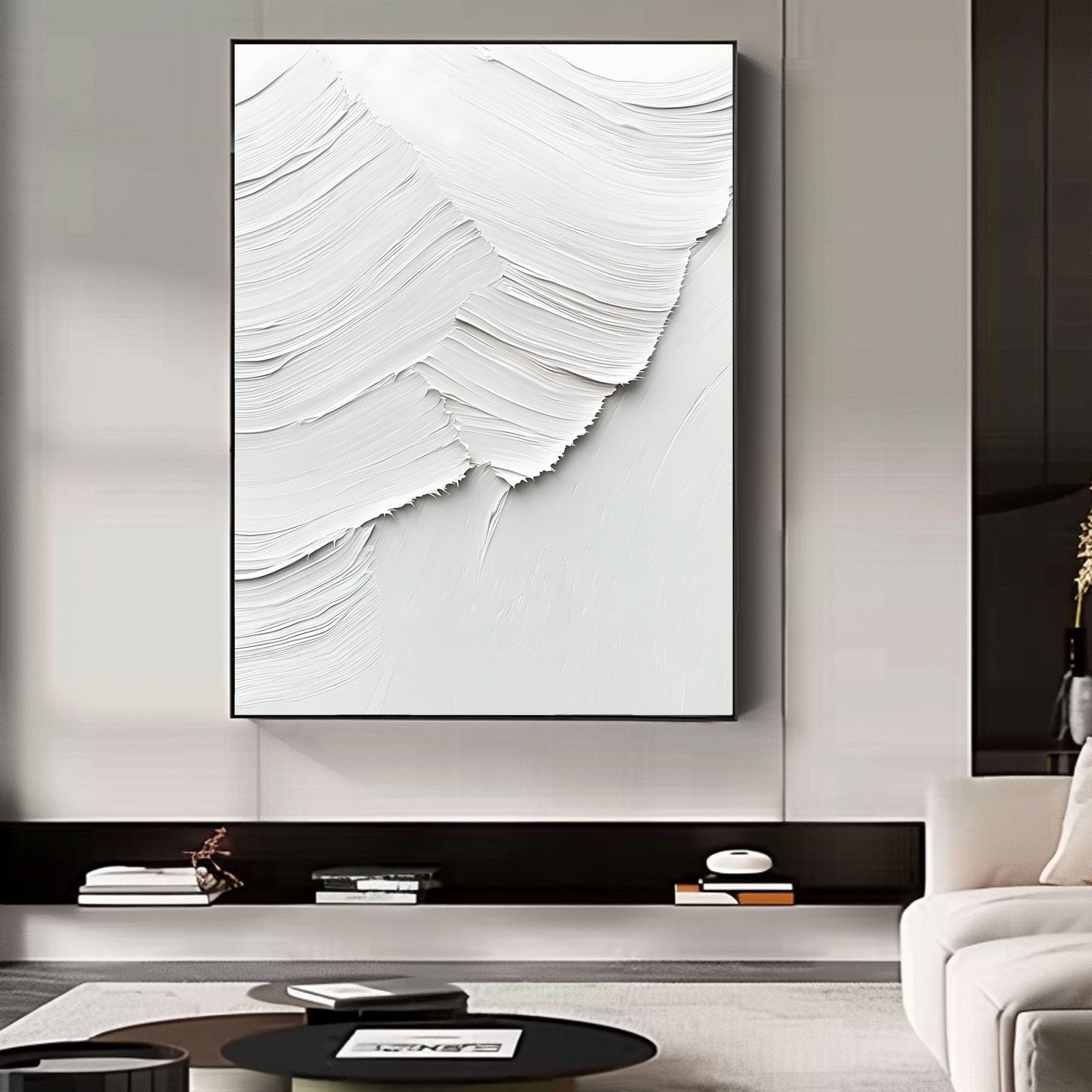 Abstract Painting "Suavidad Blanca”
