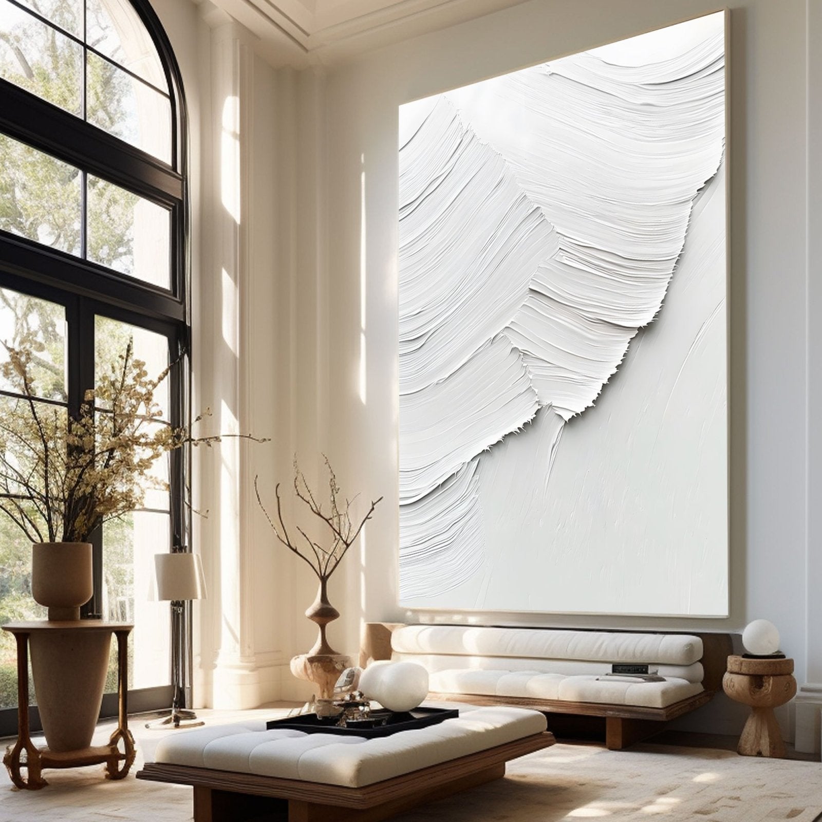 Abstract Painting "Suavidad Blanca”