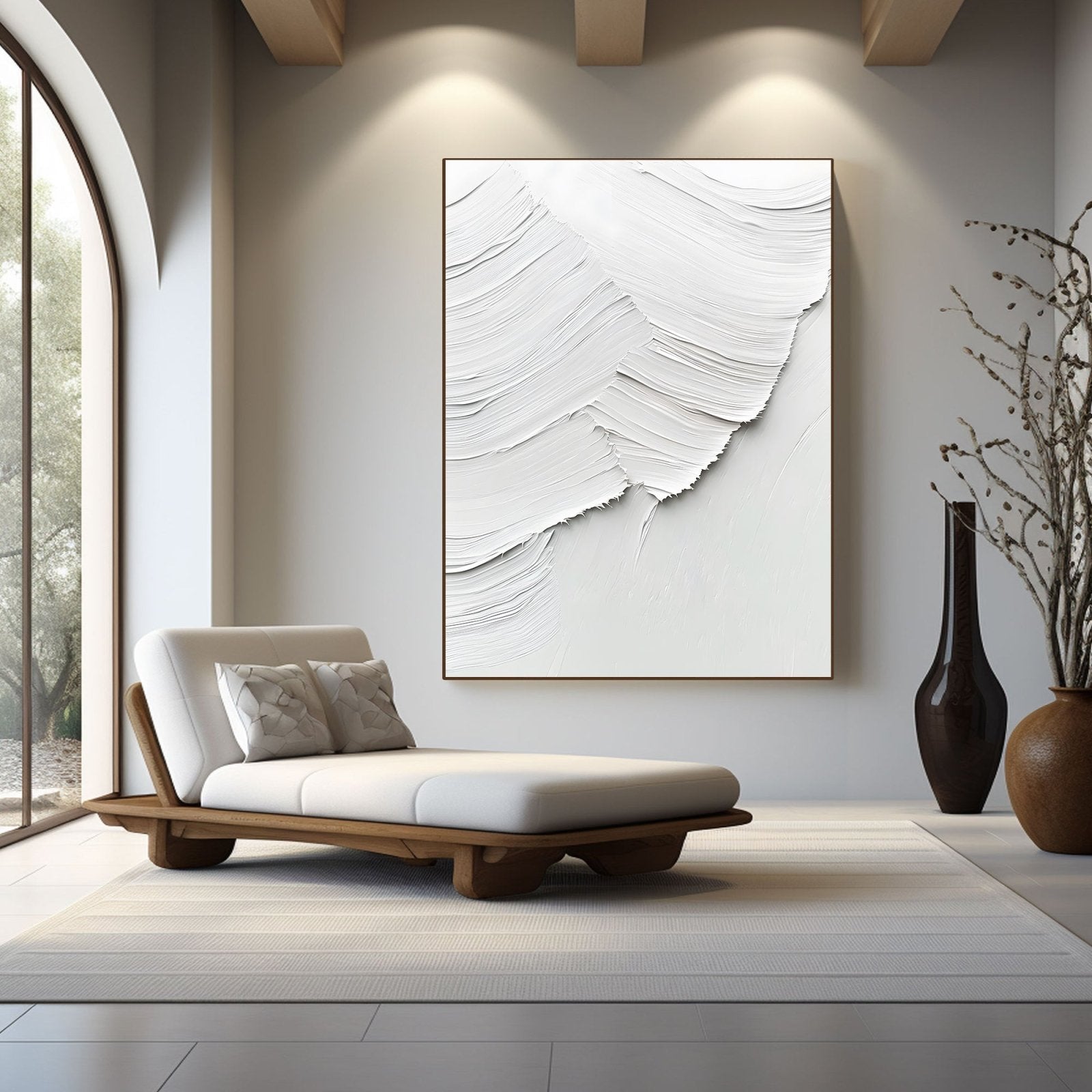 Abstract Painting "Suavidad Blanca”