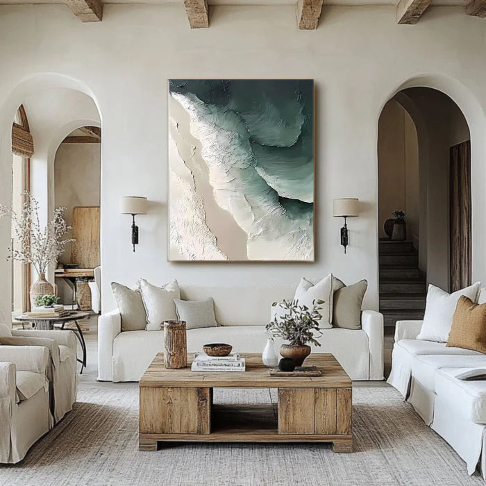 Abstract Painting "Wellen Tiefe”