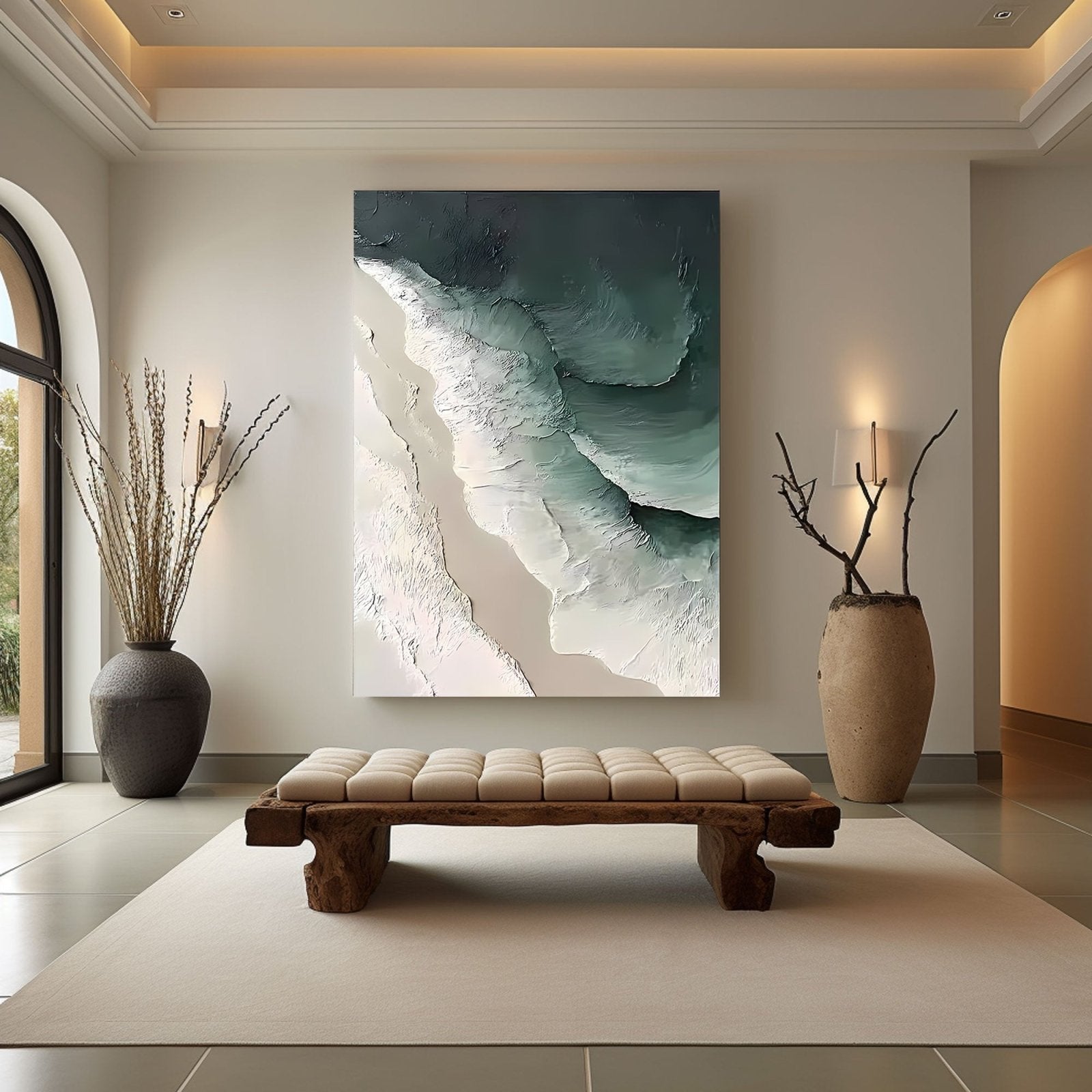 Abstract Painting "Wellen Tiefe”