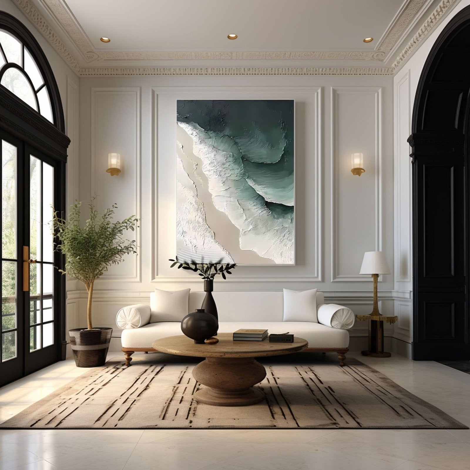 Abstract Painting "Wellen Tiefe”