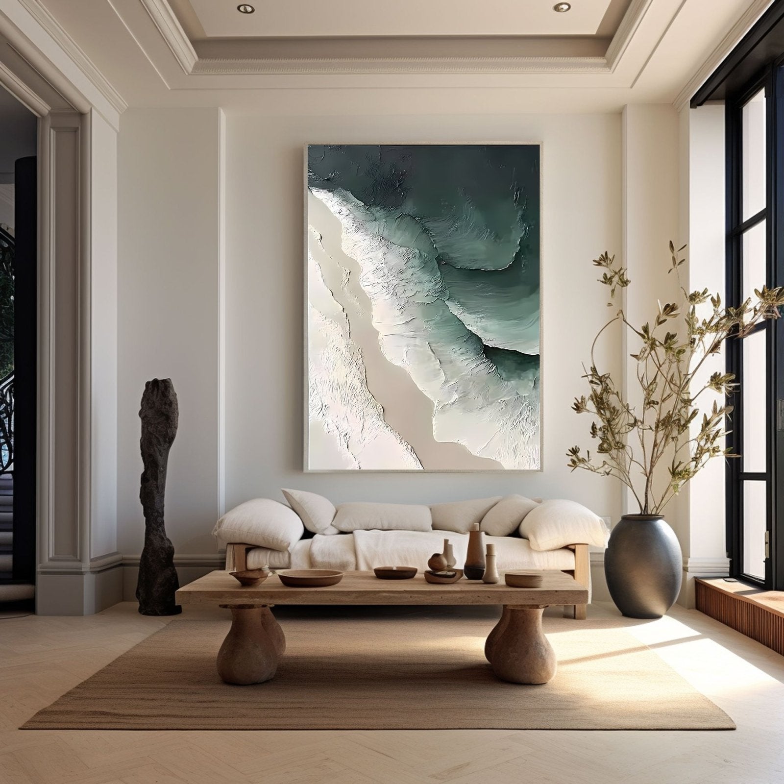 Abstract Painting "Wellen Tiefe”