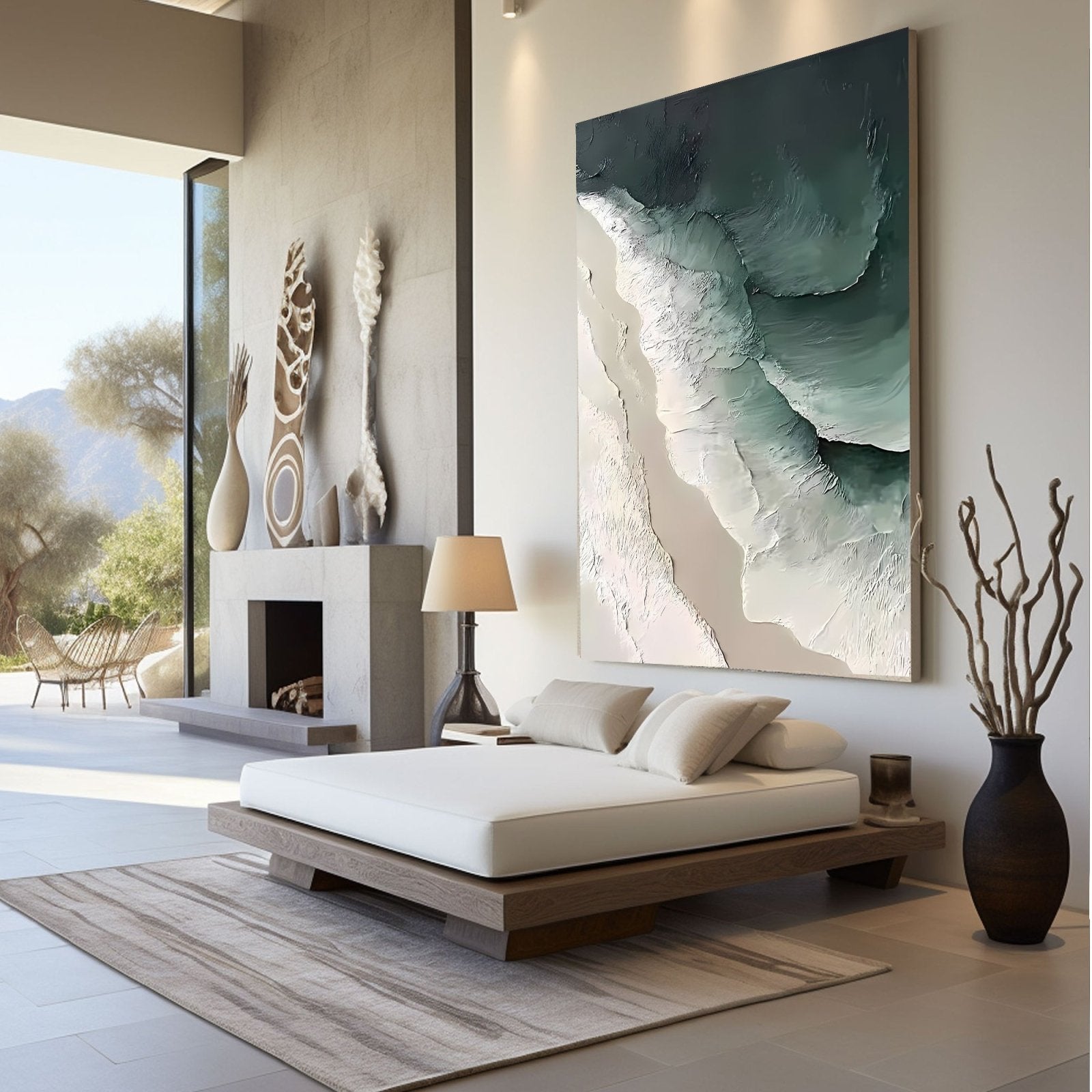 Abstract Painting "Wellen Tiefe”