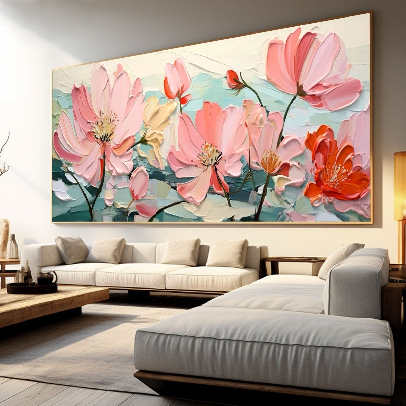 Abstract Plaster Painting "Petals of Peace"