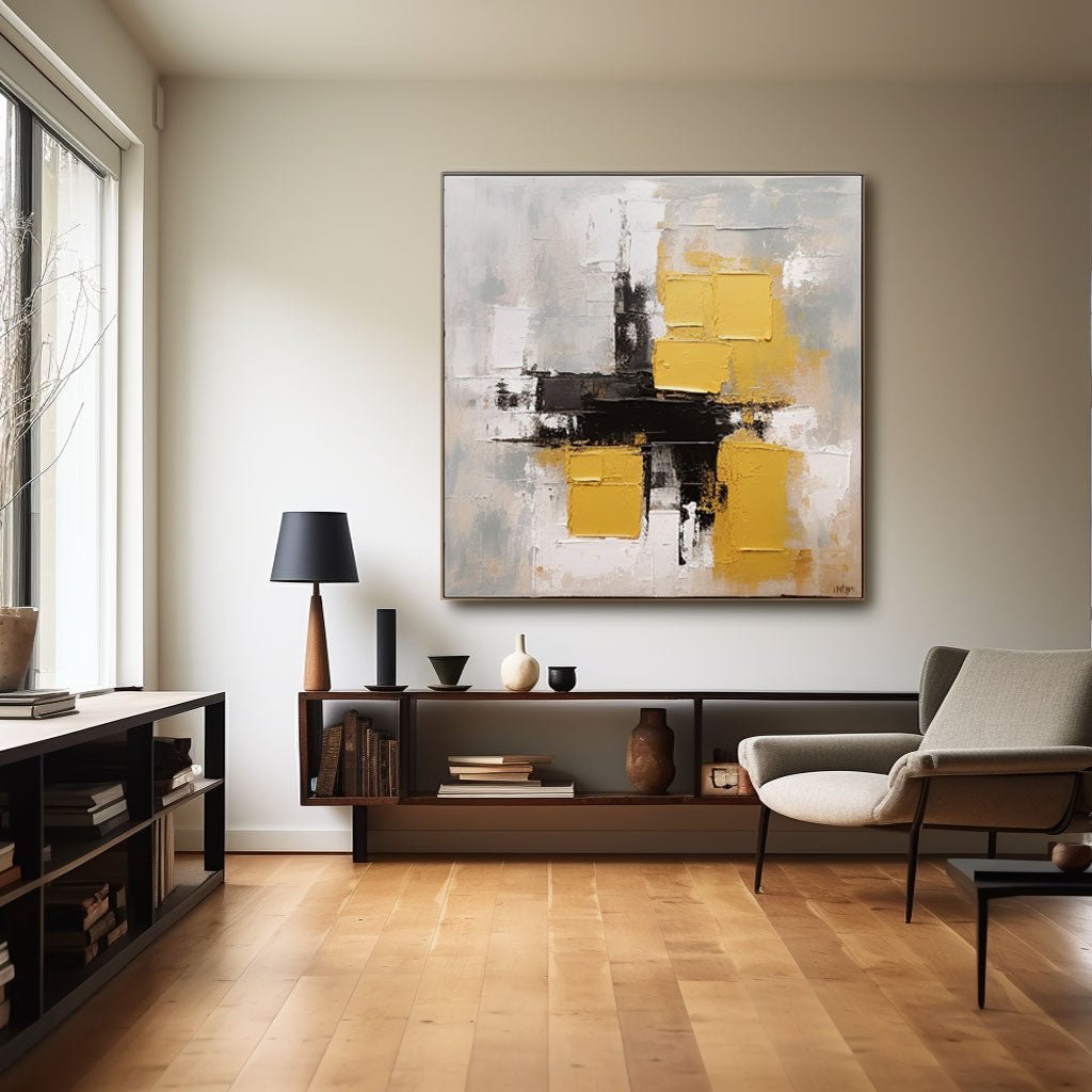 Abstract Plaster Painting "Veins of the Earth"