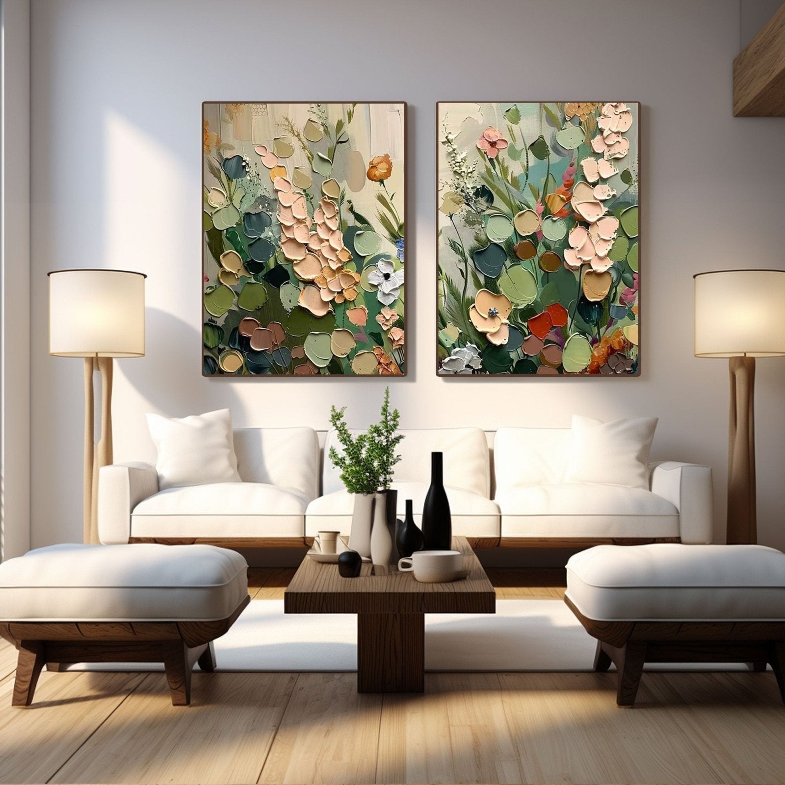 Colorful Painting "Jardín Interior”