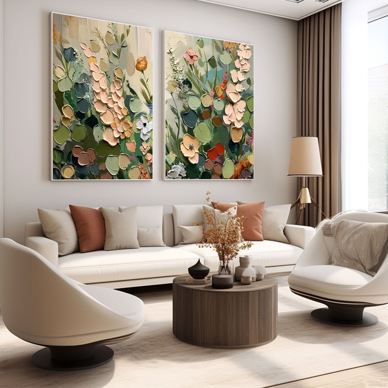 Colorful Painting "Jardín Interior”