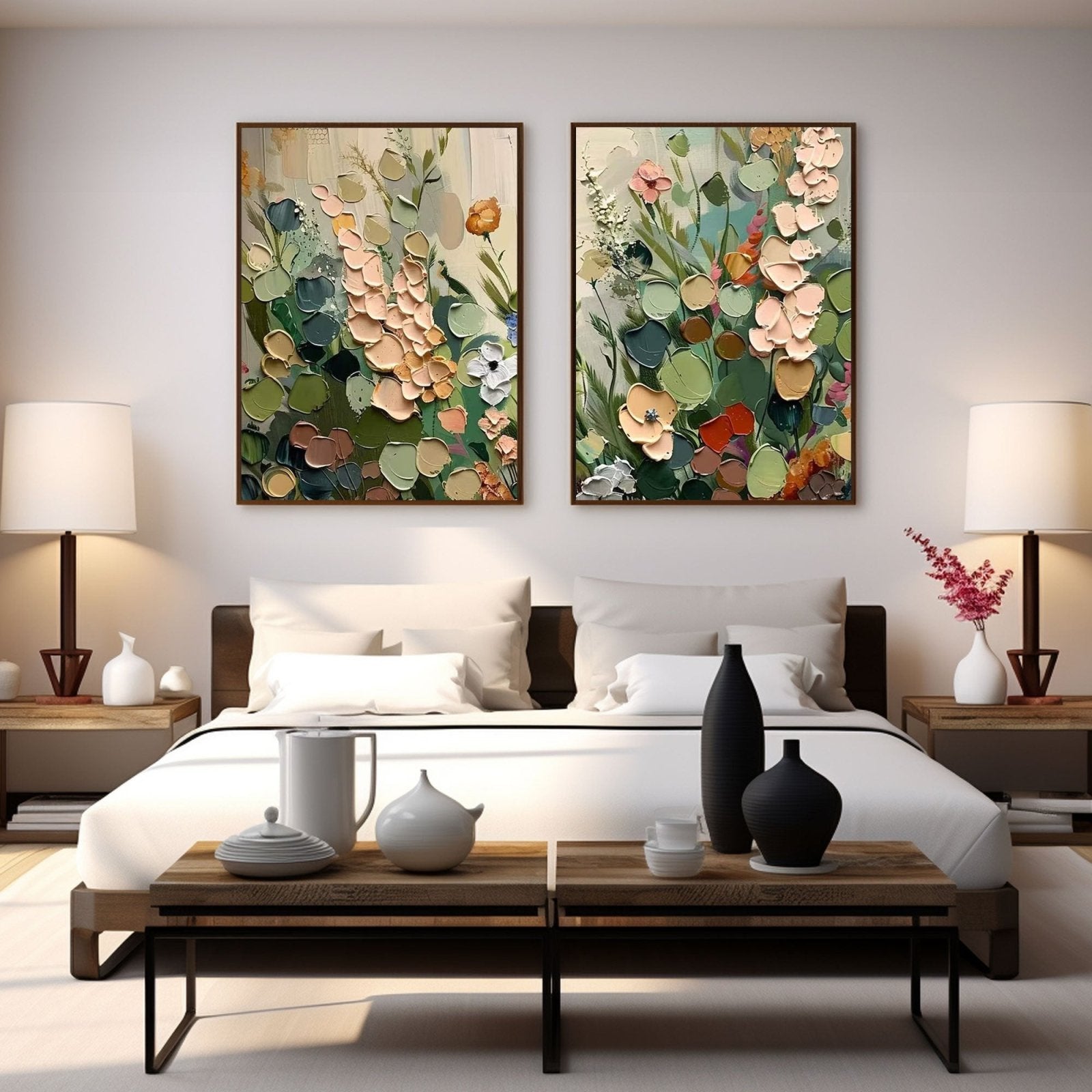 Colorful Painting "Jardín Interior”
