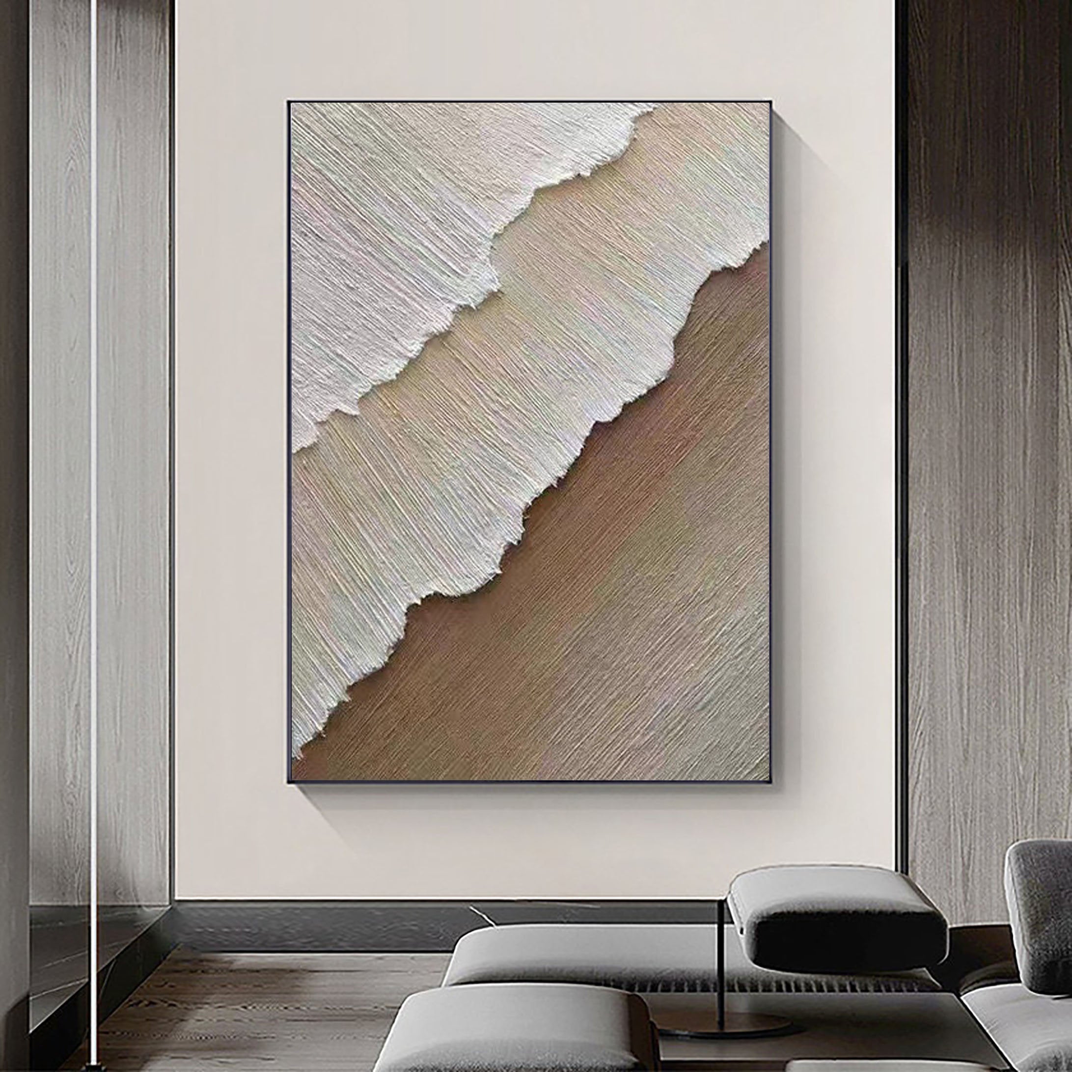 Beige & Brown Abstract #BB003