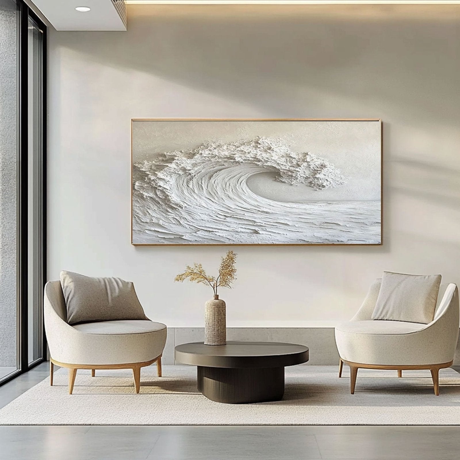 Plaster Painting "Blancéleste“
