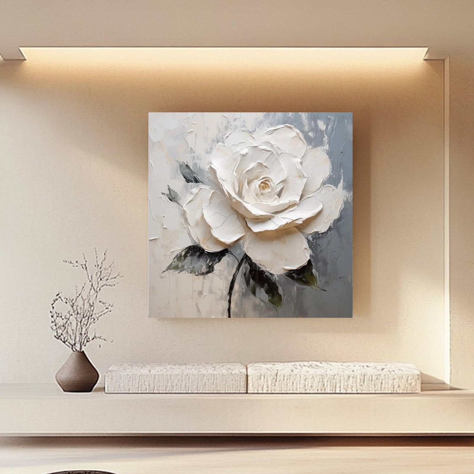 Plaster Painting "Blanco Presente”