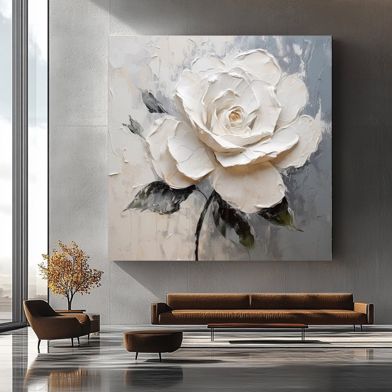 Plaster Painting "Blanco Presente”