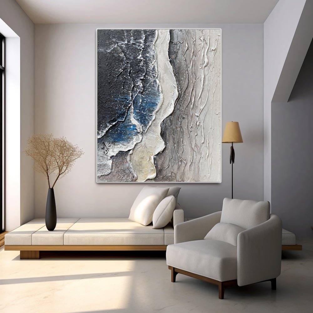 Plaster Painting "Moonlit Shores"