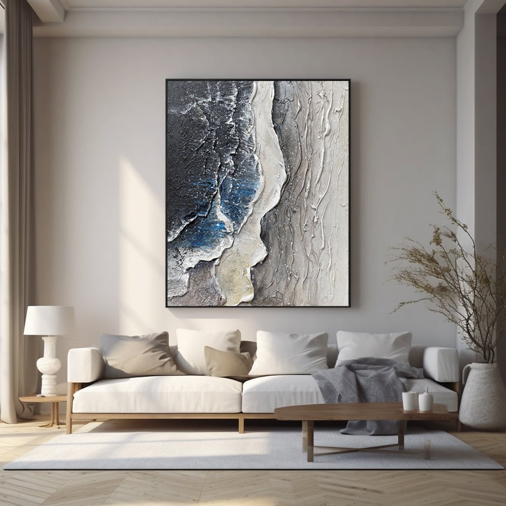 Plaster Painting "Moonlit Shores"