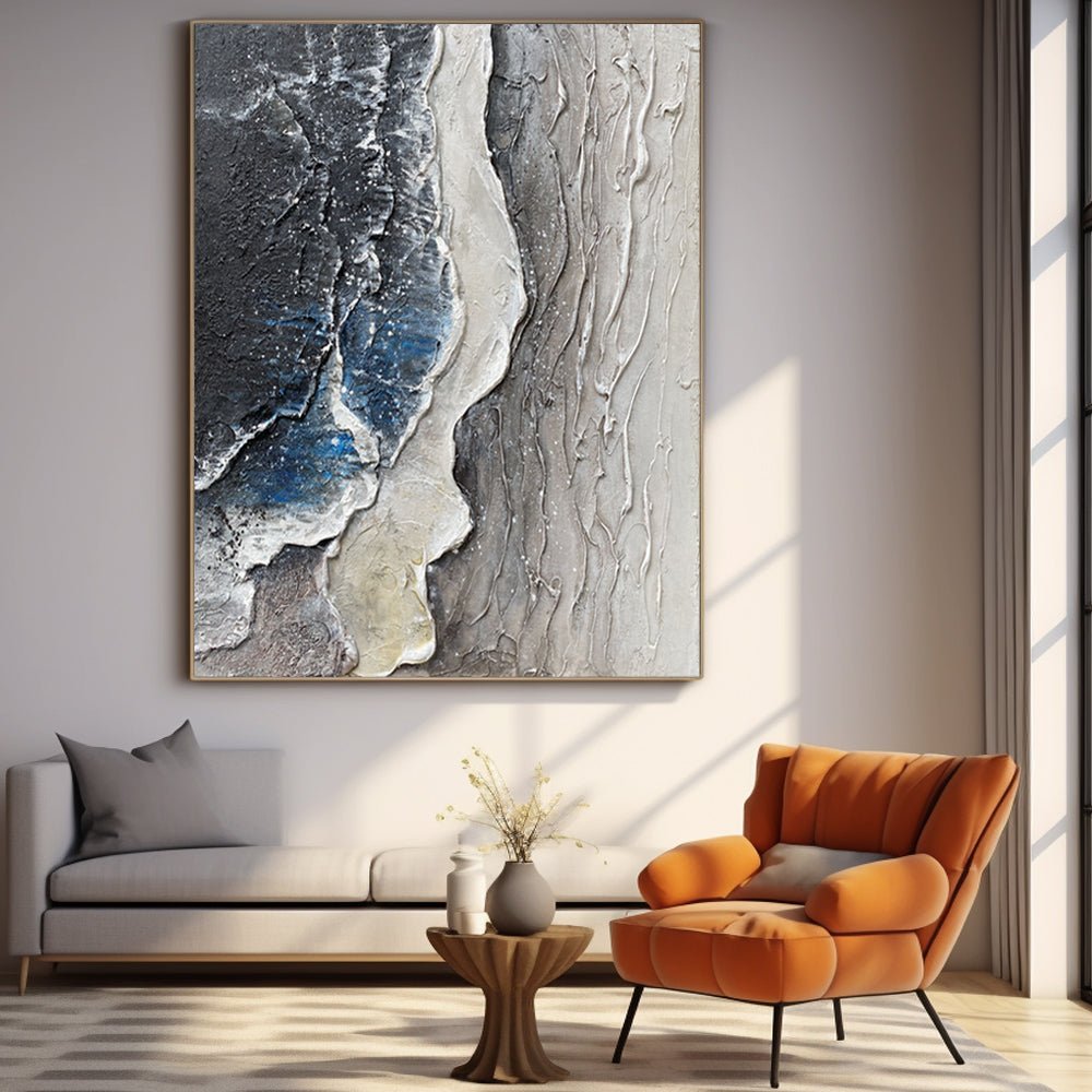 Plaster Painting "Moonlit Shores"