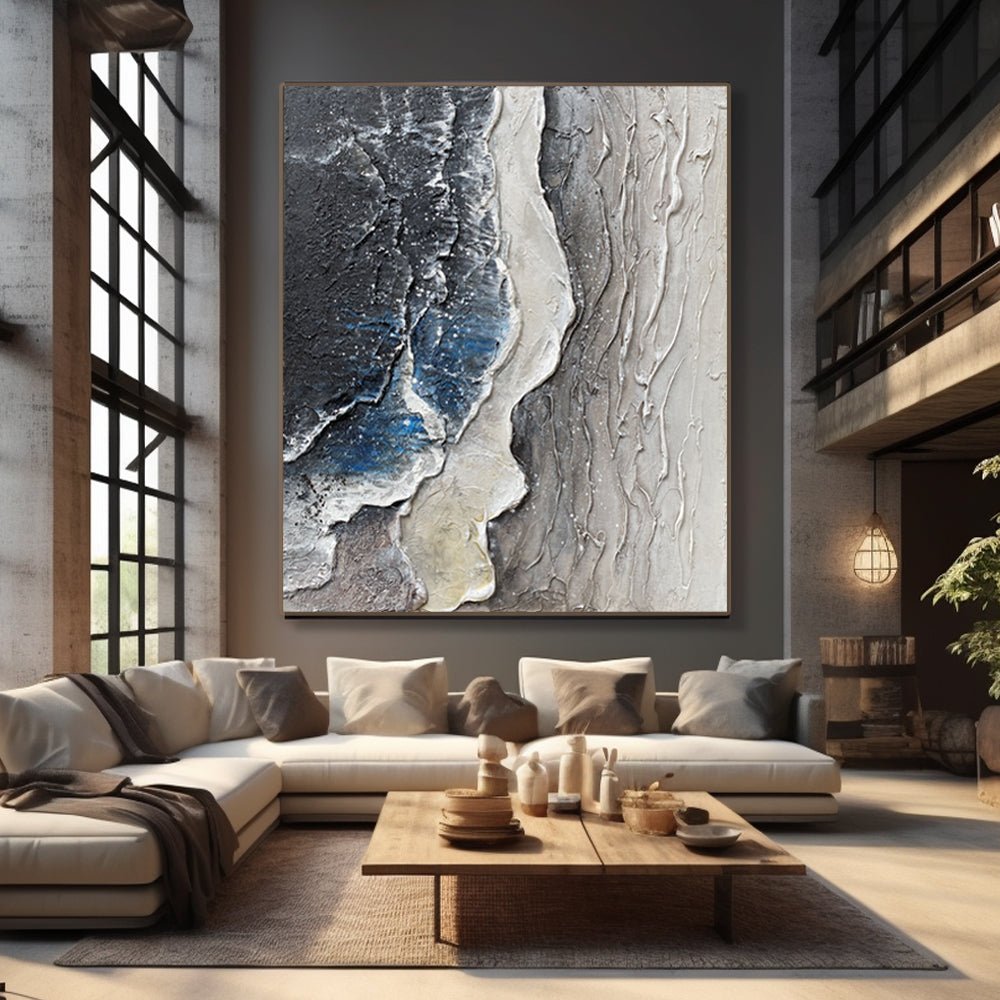Plaster Painting "Moonlit Shores"