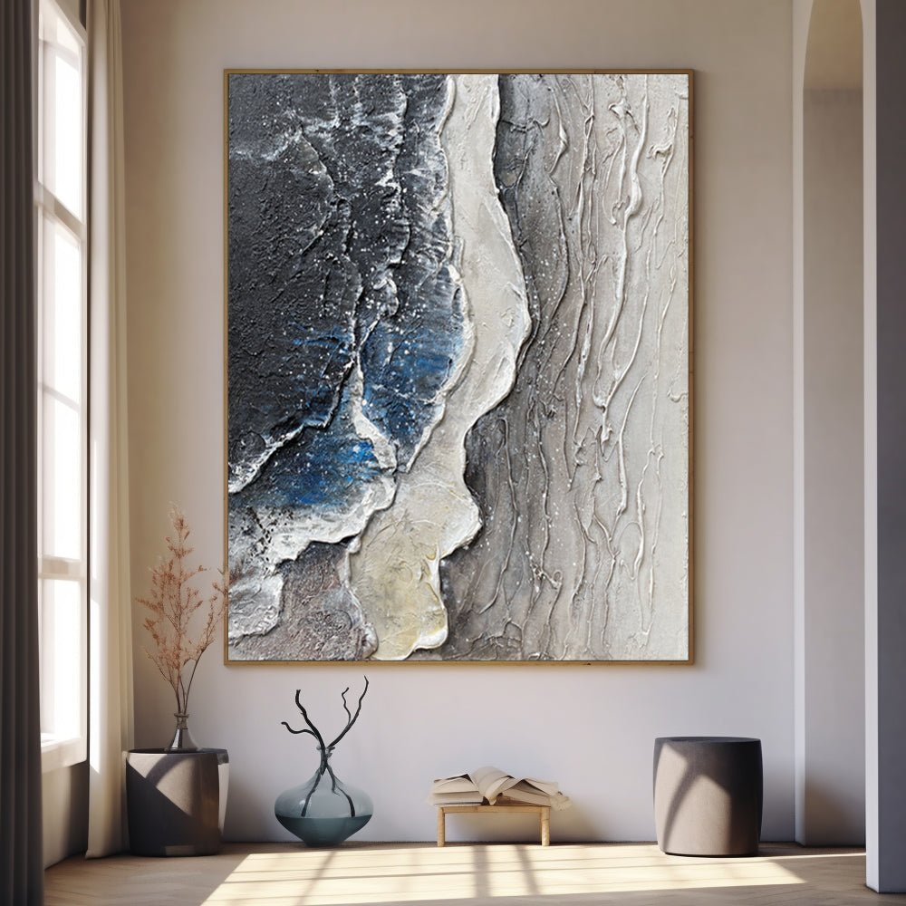 Plaster Painting "Moonlit Shores"
