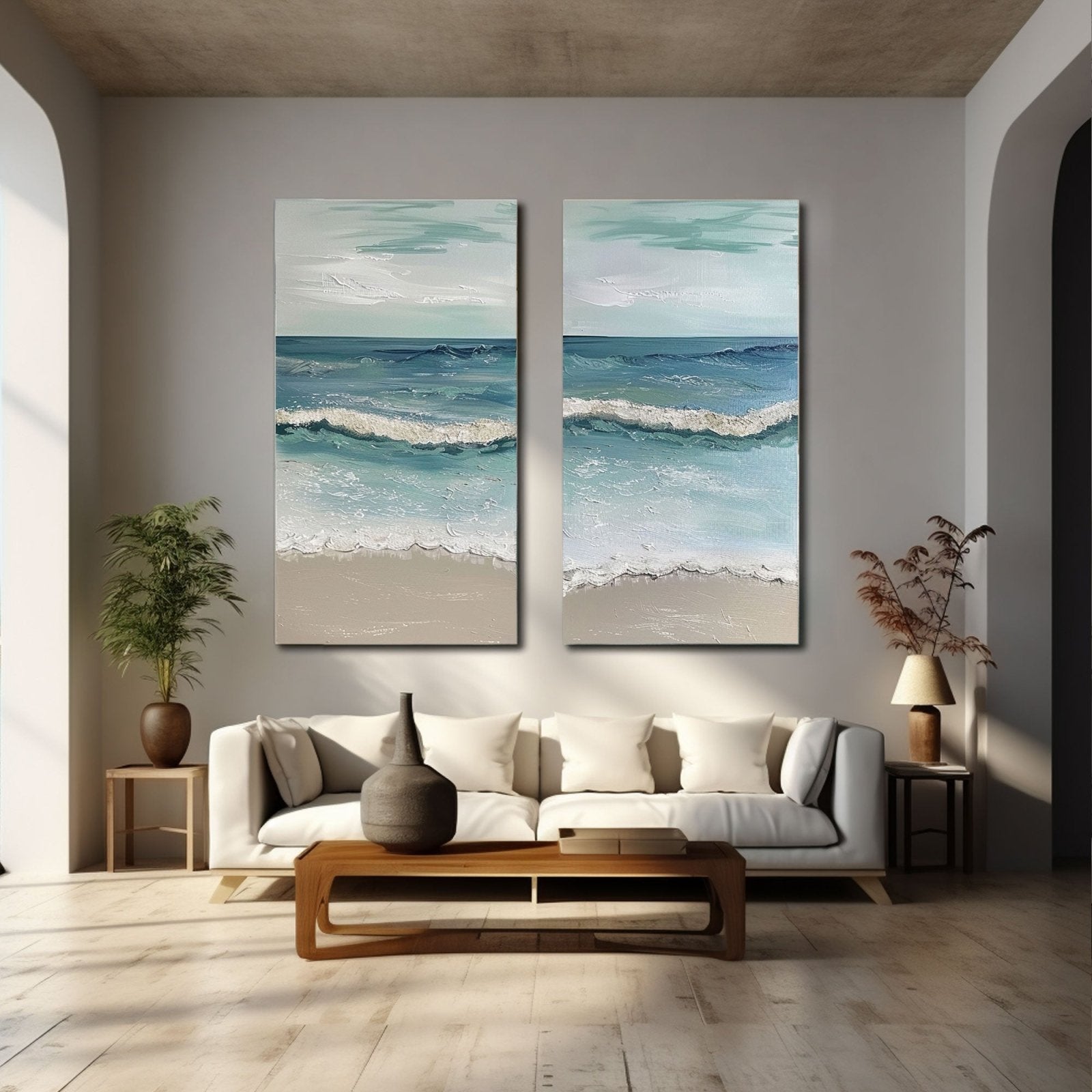 Plaster Painting  "Ocean's Serenity"