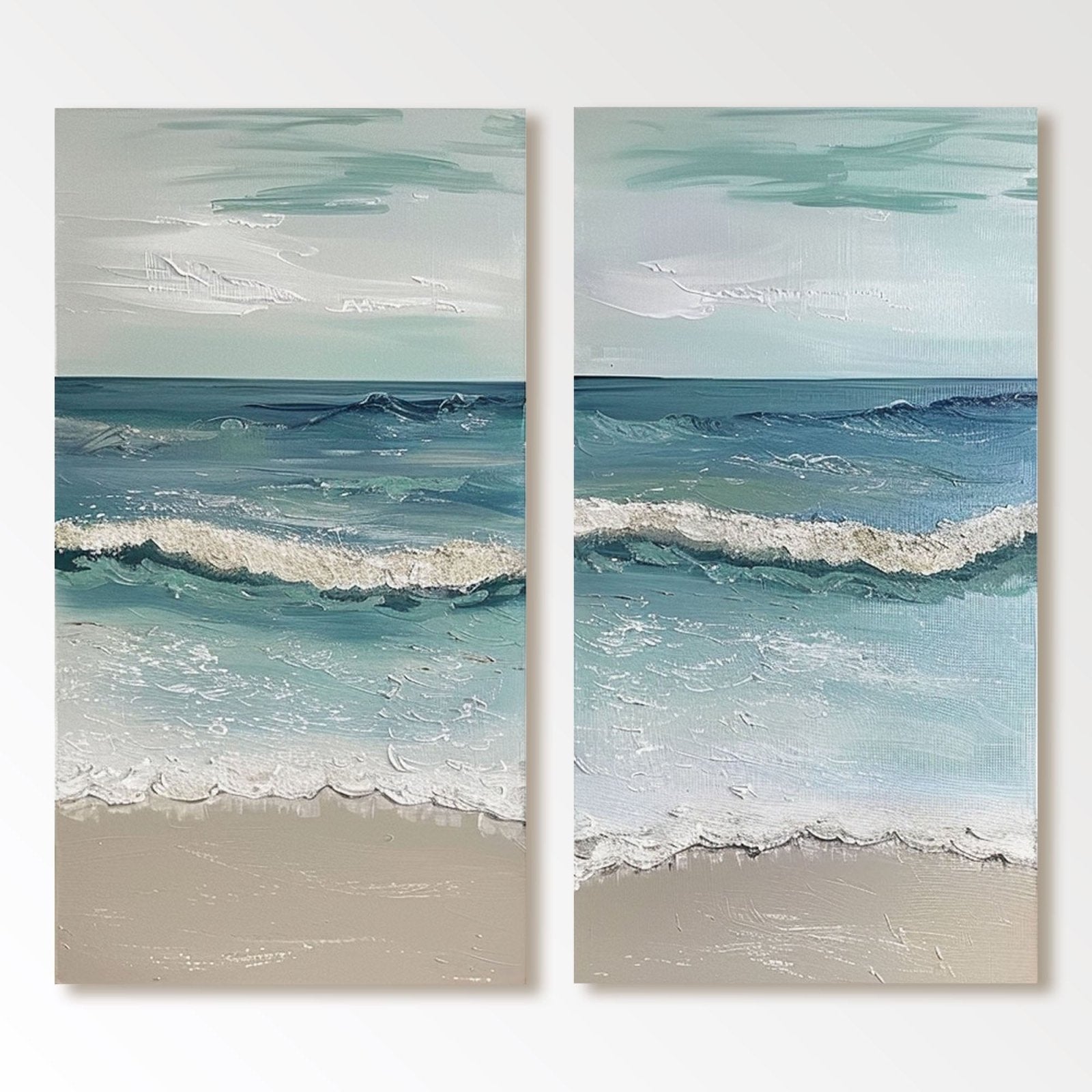 Plaster Painting  "Ocean's Serenity"