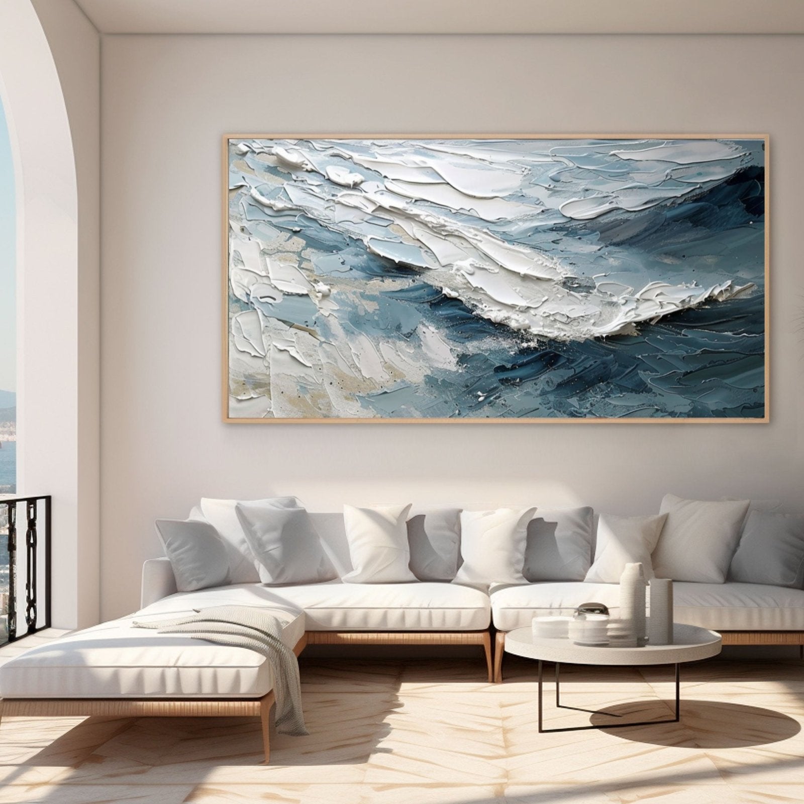 Plaster Painting "Ocean's Whisper"