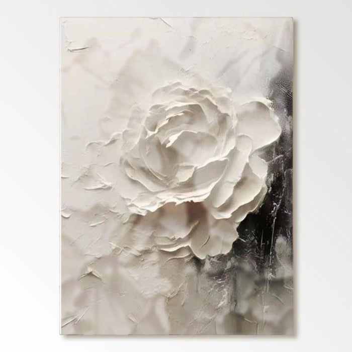 Plaster Painting "Rose de Silence"