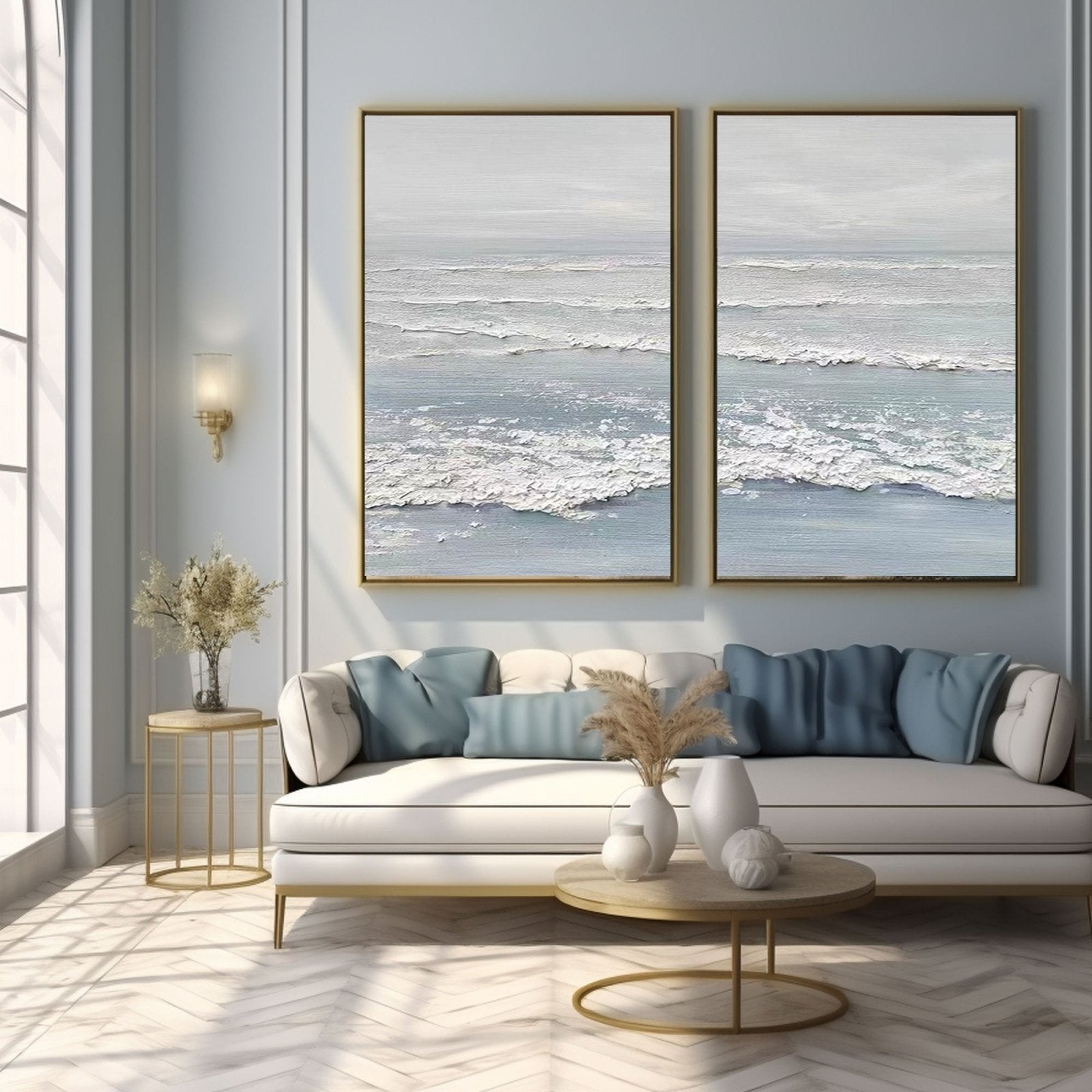 Plaster Painting  "Serene Horizon"