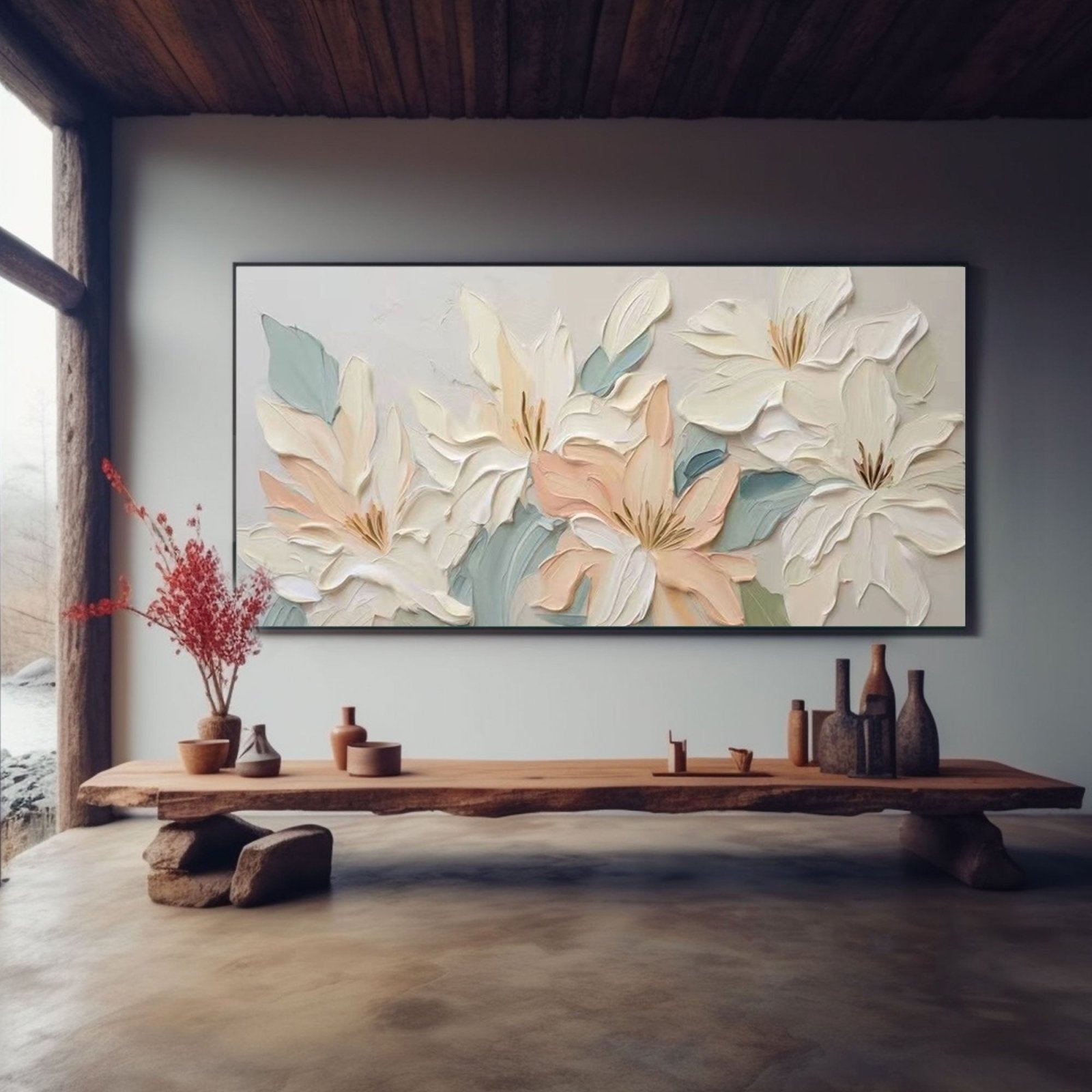 Plaster Painting  "Spring's Gentle Awakening"