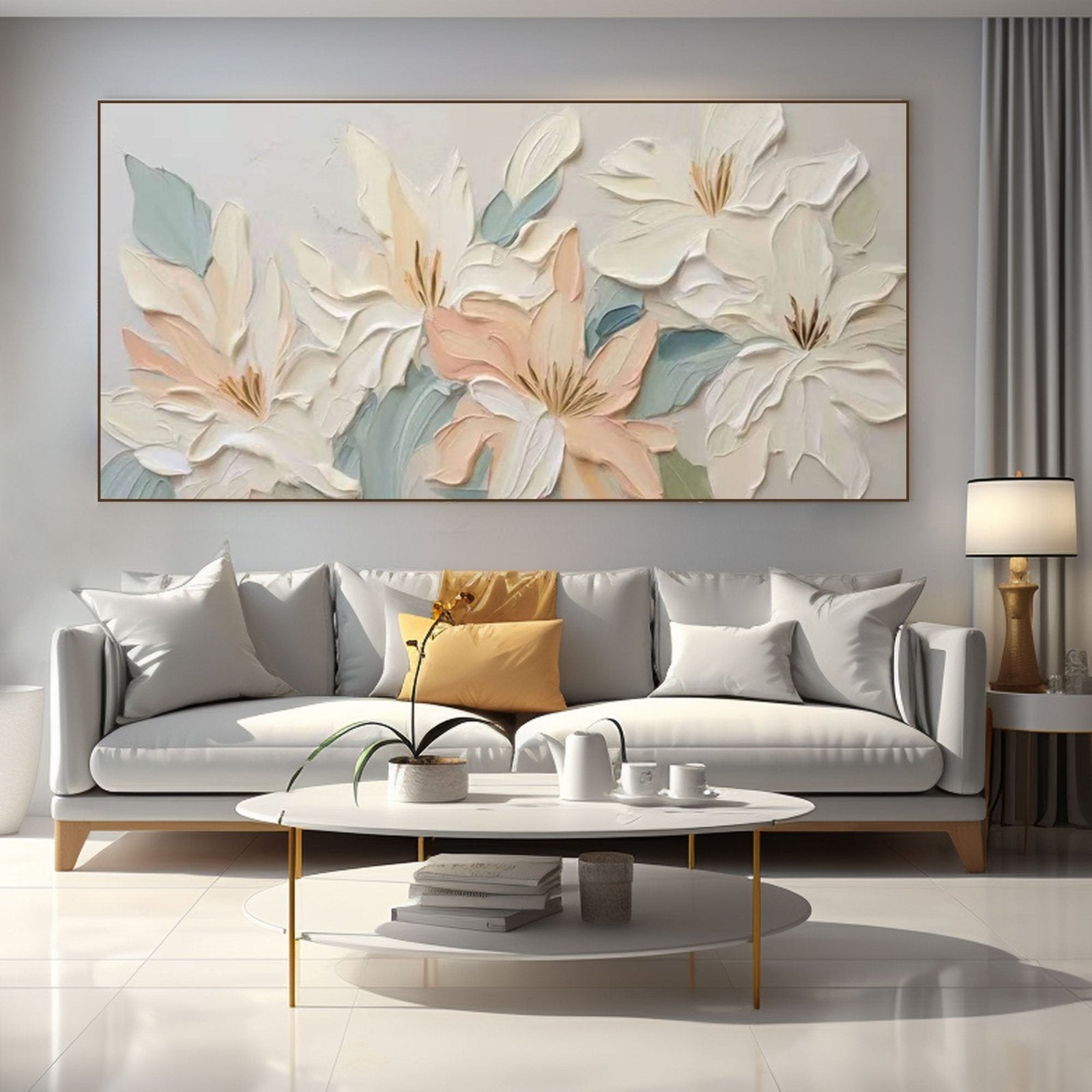 Plaster Painting  "Spring's Gentle Awakening"