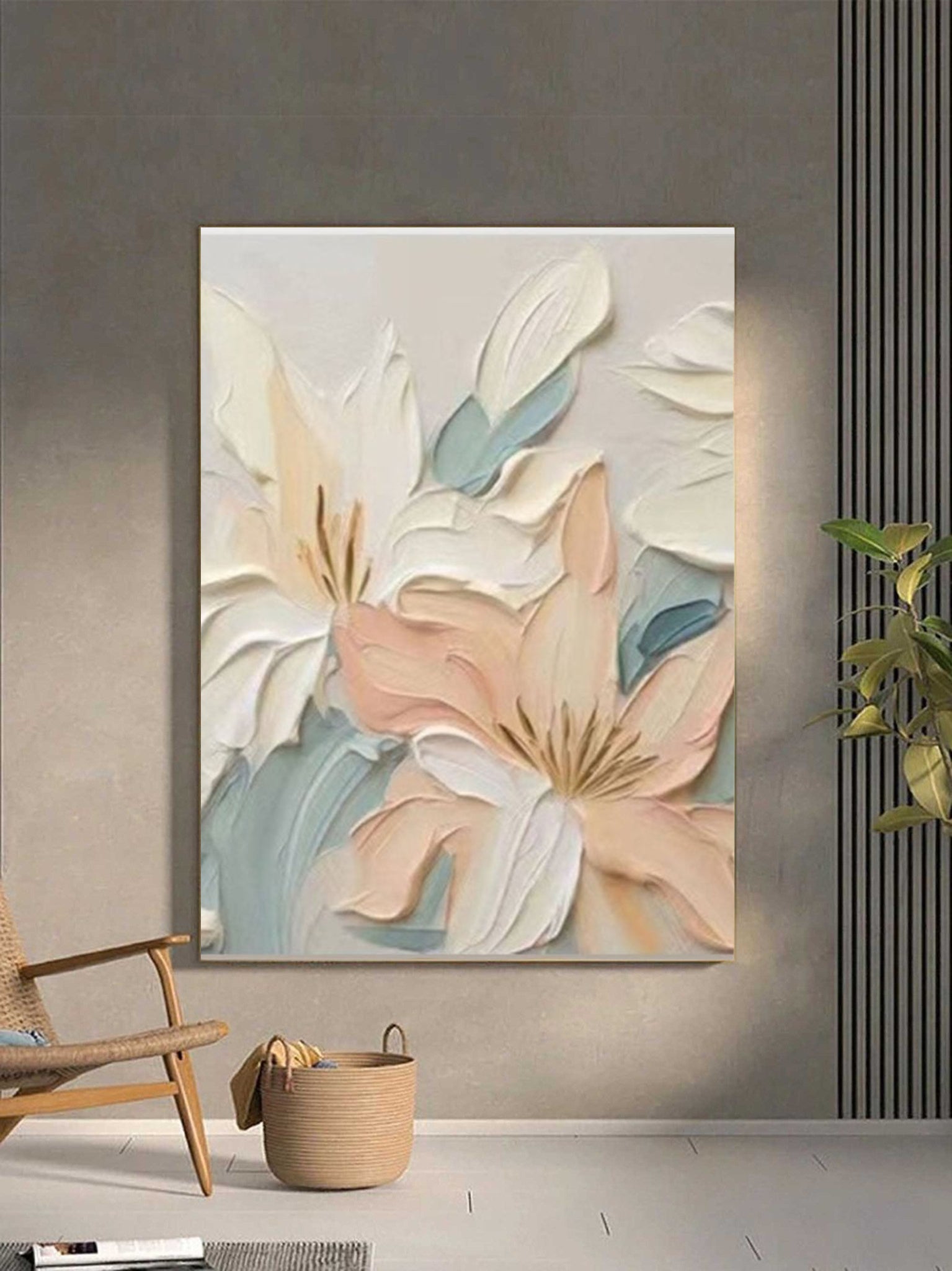 Plaster Painting  "Spring's Gentle Awakening"