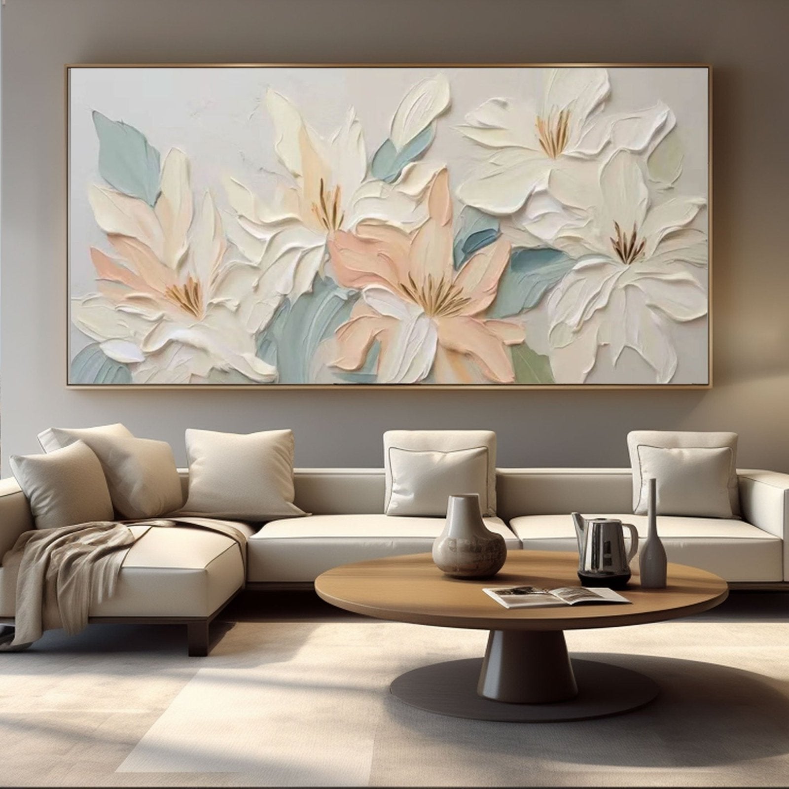 Plaster Painting  "Spring's Gentle Awakening"
