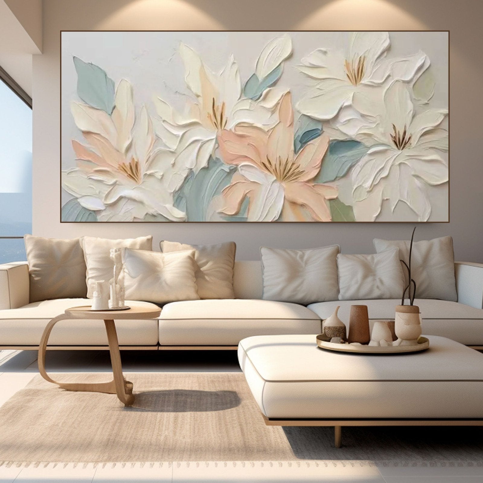 Plaster Painting  "Spring's Gentle Awakening"