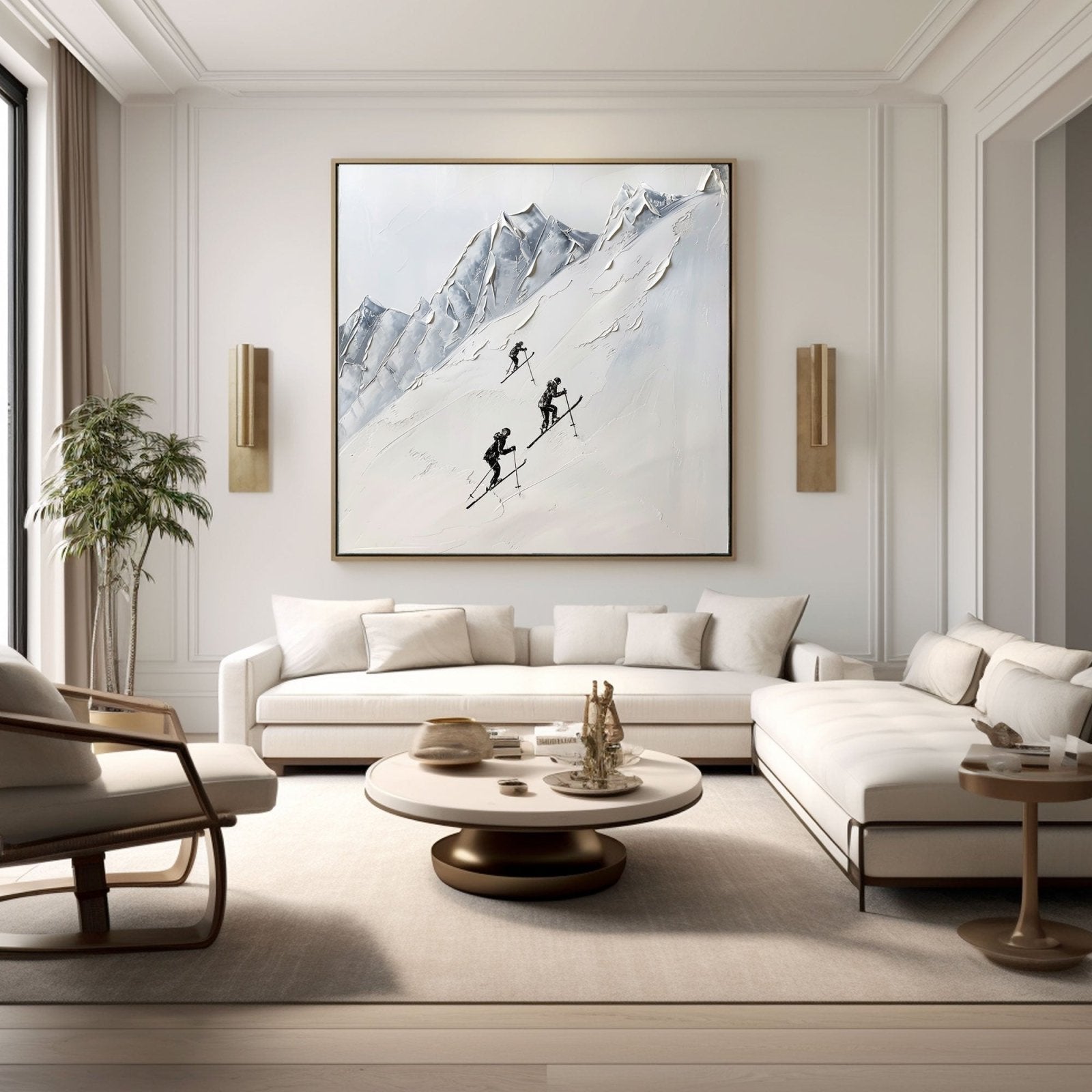 Plaster Painting "Together Towards the Summit"