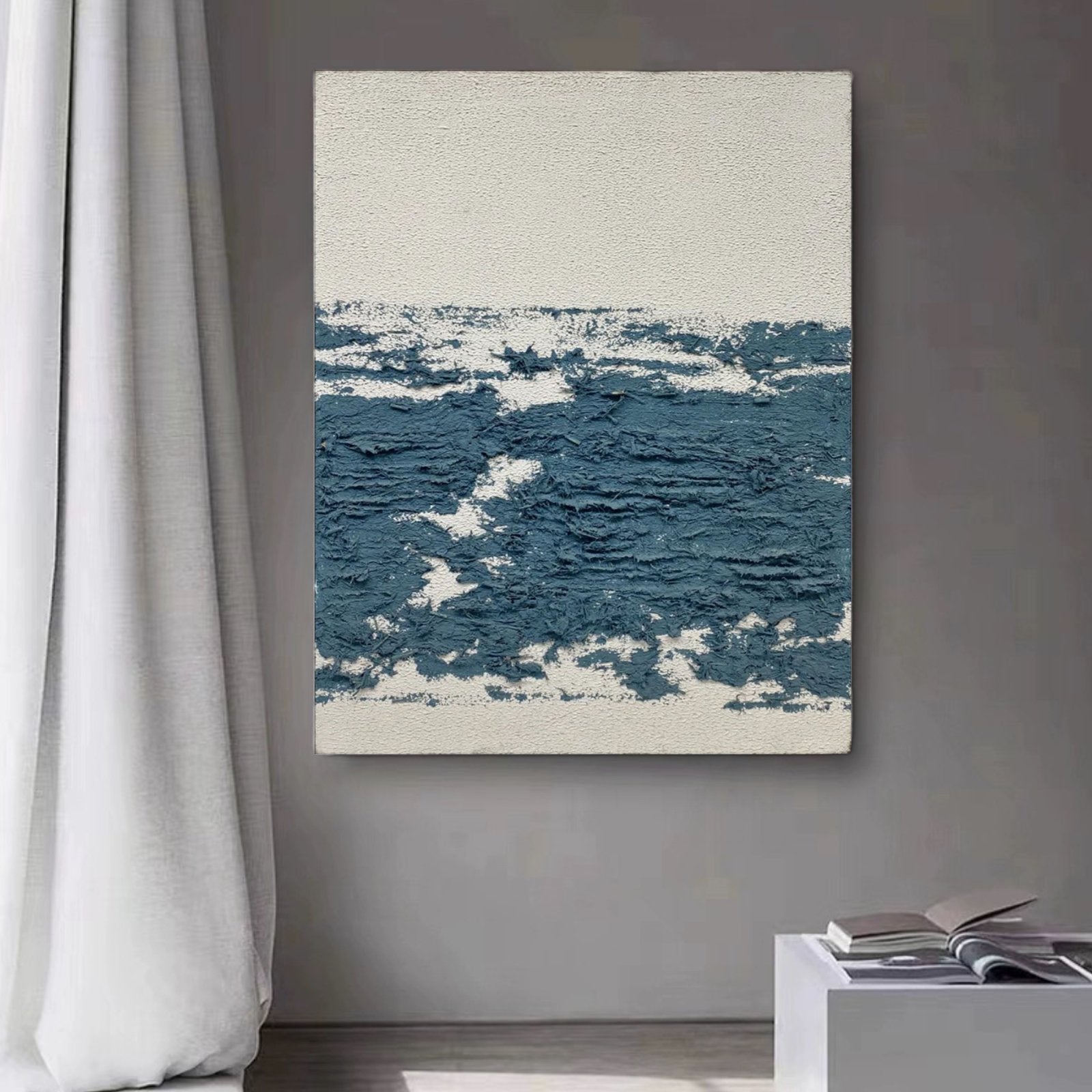 Plaster Textured Painting "Oceanic"