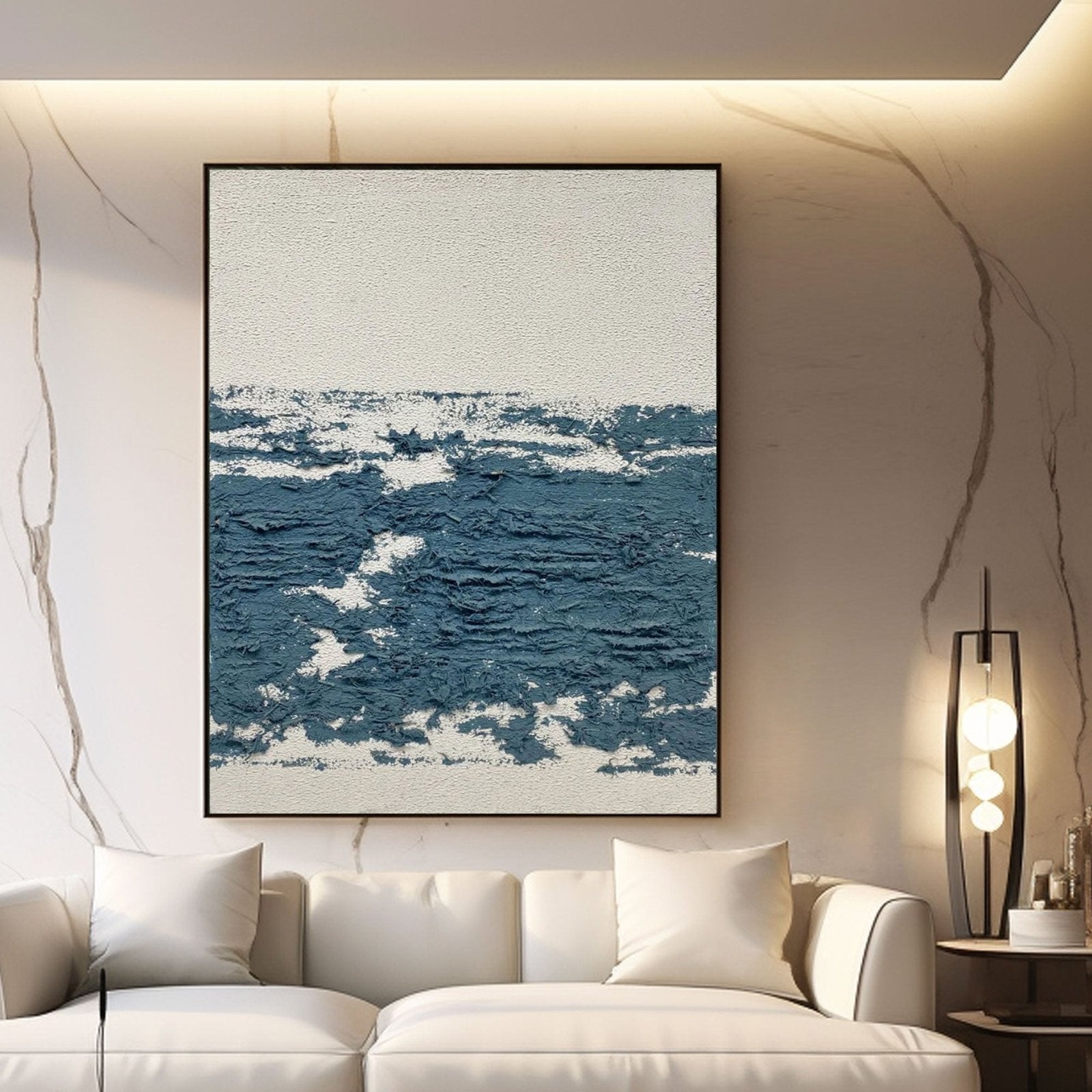 Plaster Textured Painting "Oceanic"