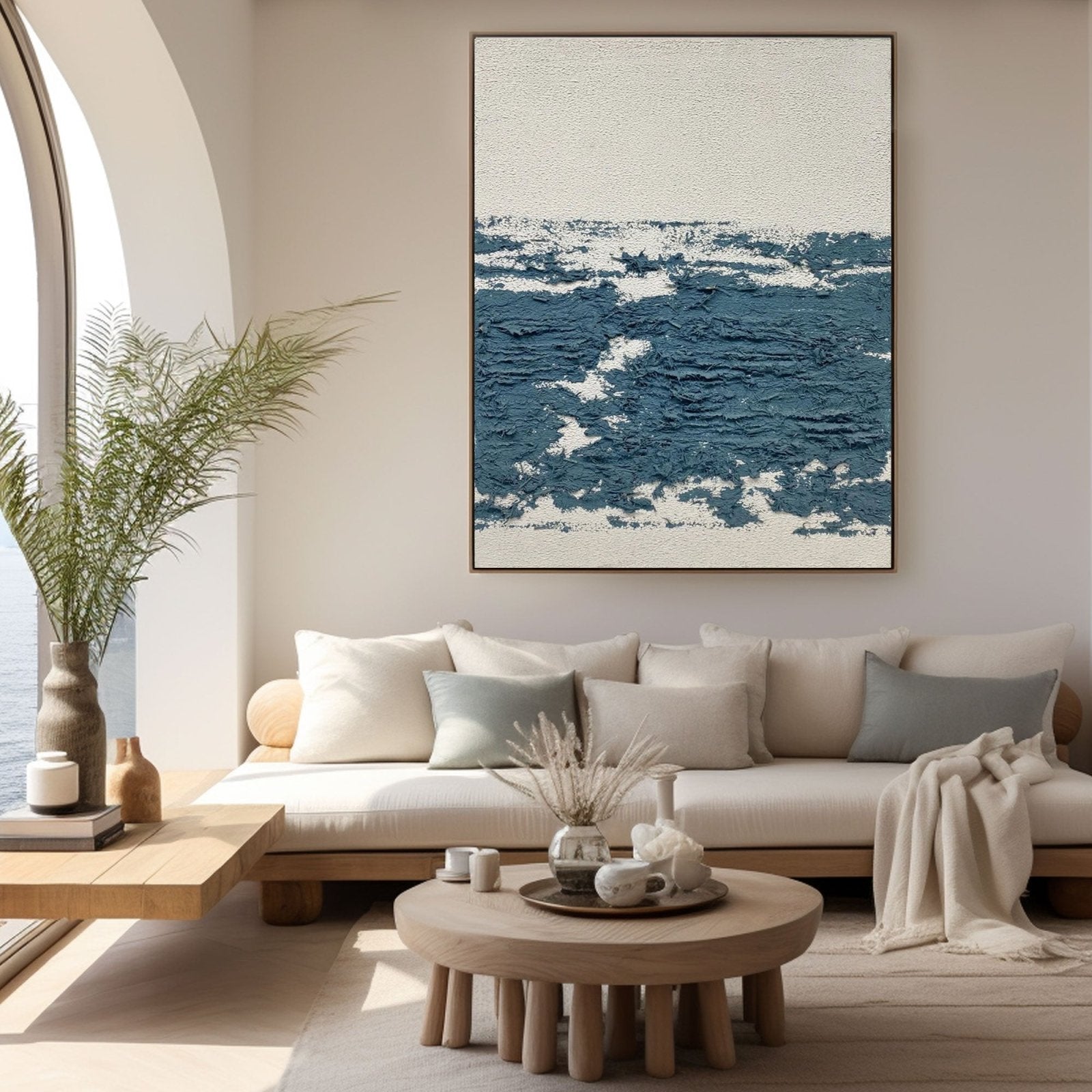 Plaster Textured Painting "Oceanic"