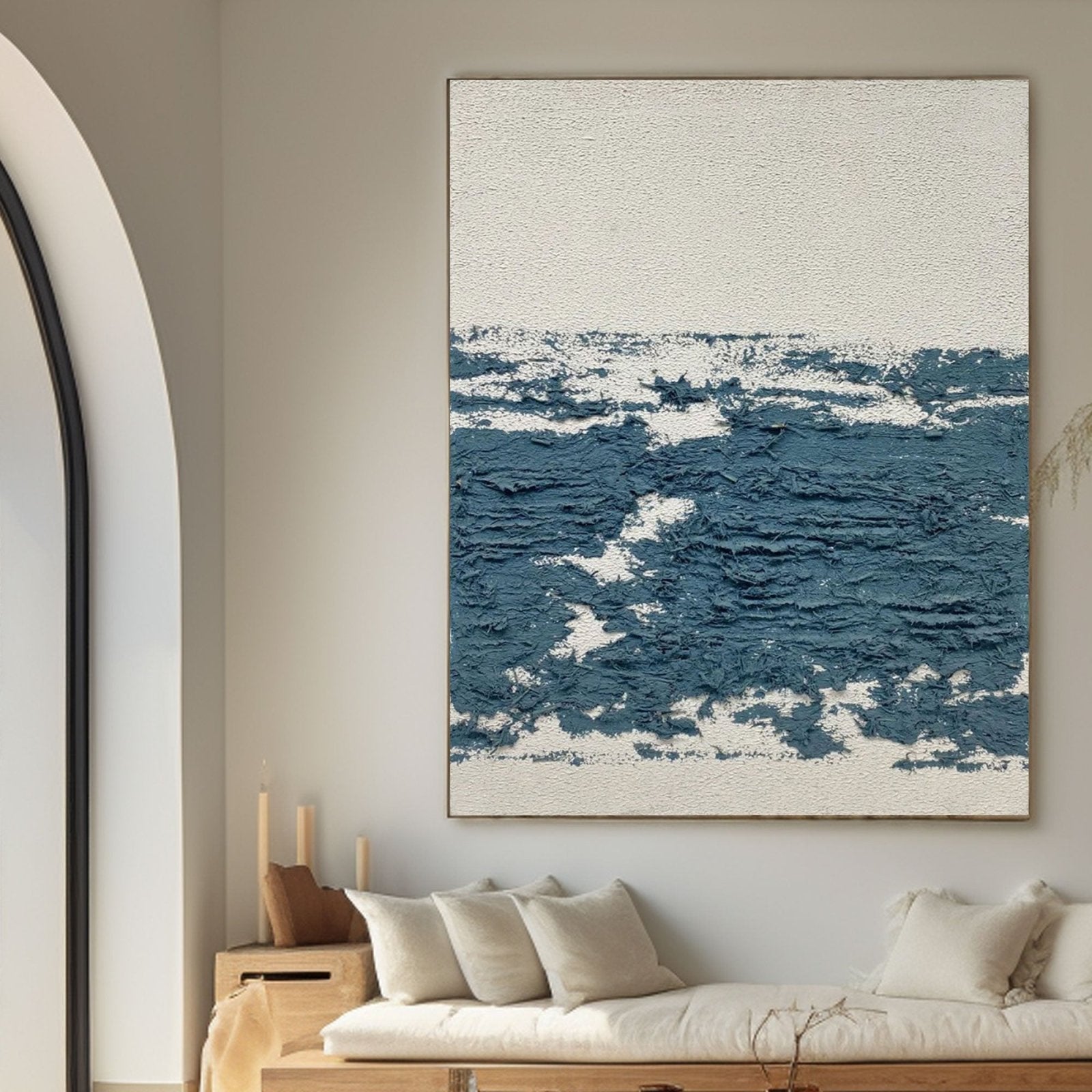 Plaster Textured Painting "Oceanic"