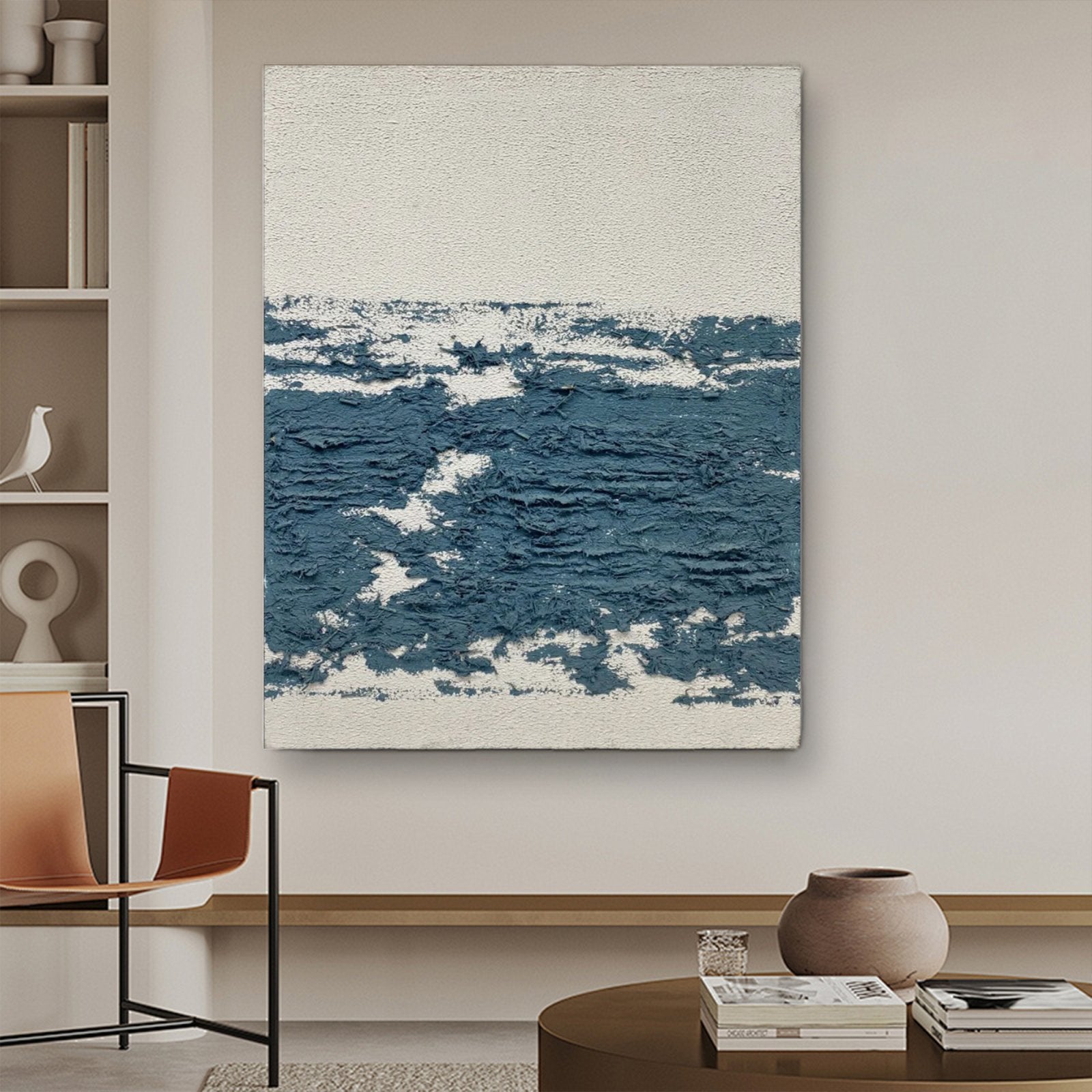 Plaster Textured Painting "Oceanic"