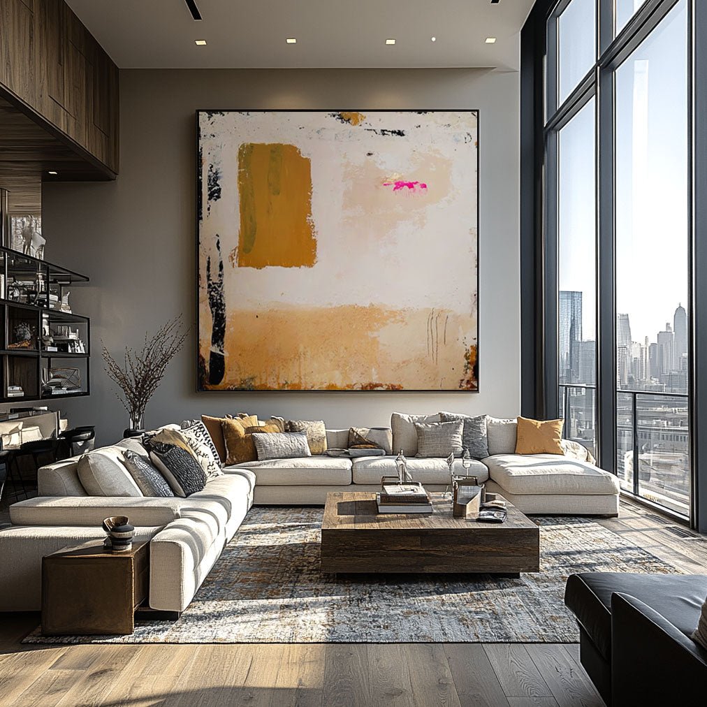 Plaster Wall Art "Carré d'Or"