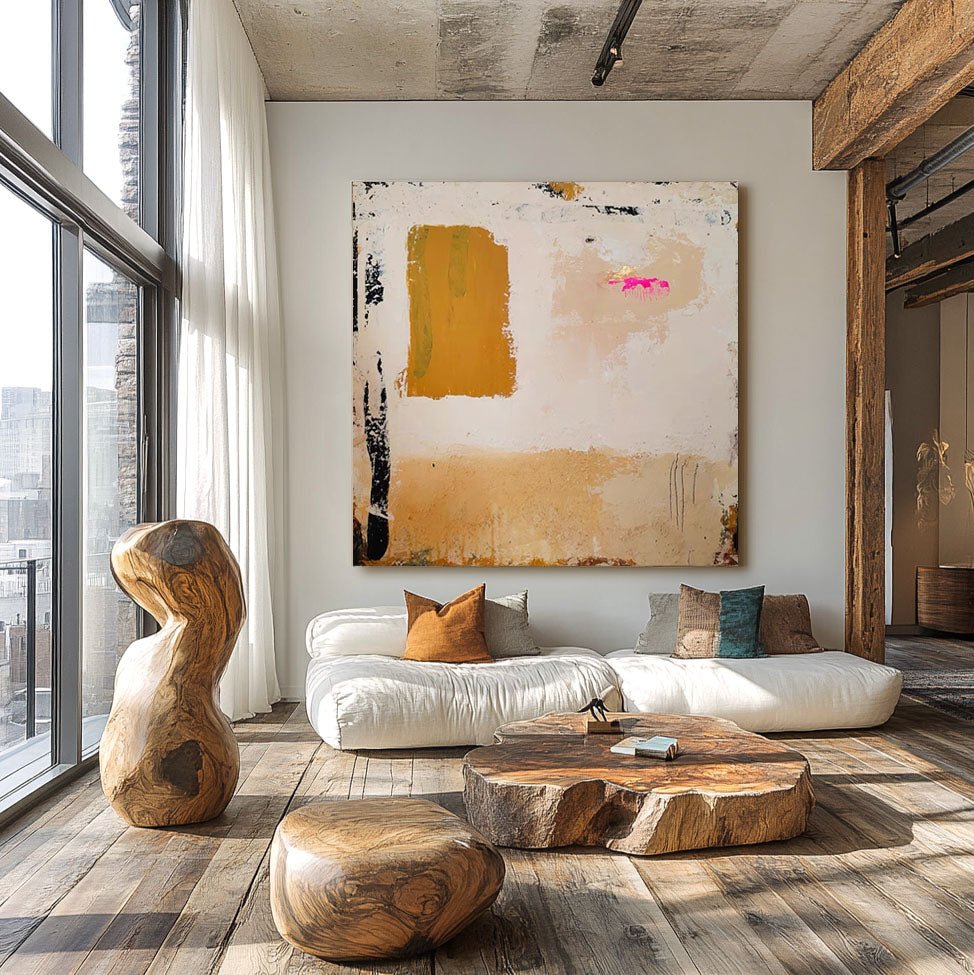 Plaster Wall Art "Carré d'Or"