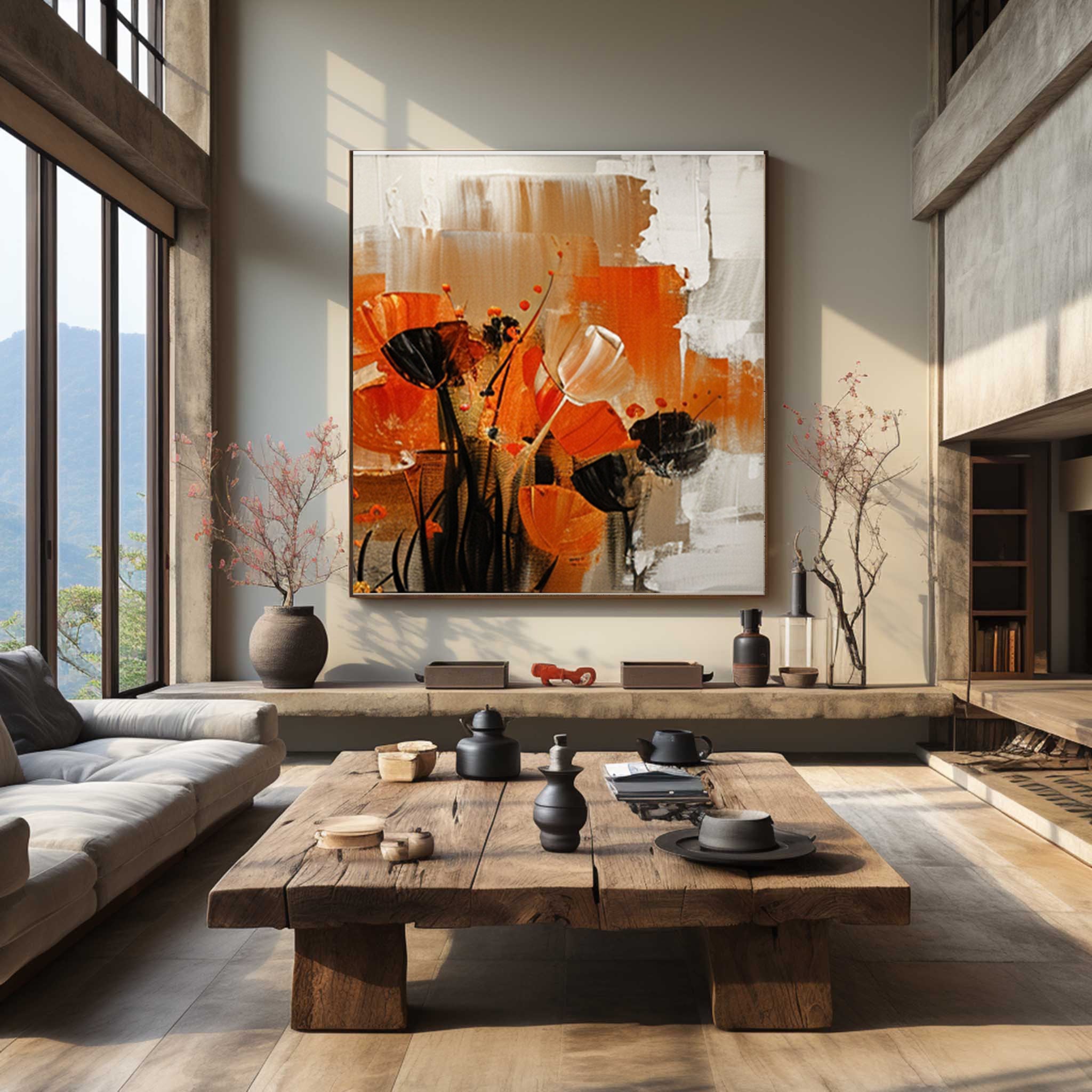 Plaster Wall Art "Chaleur Florale"